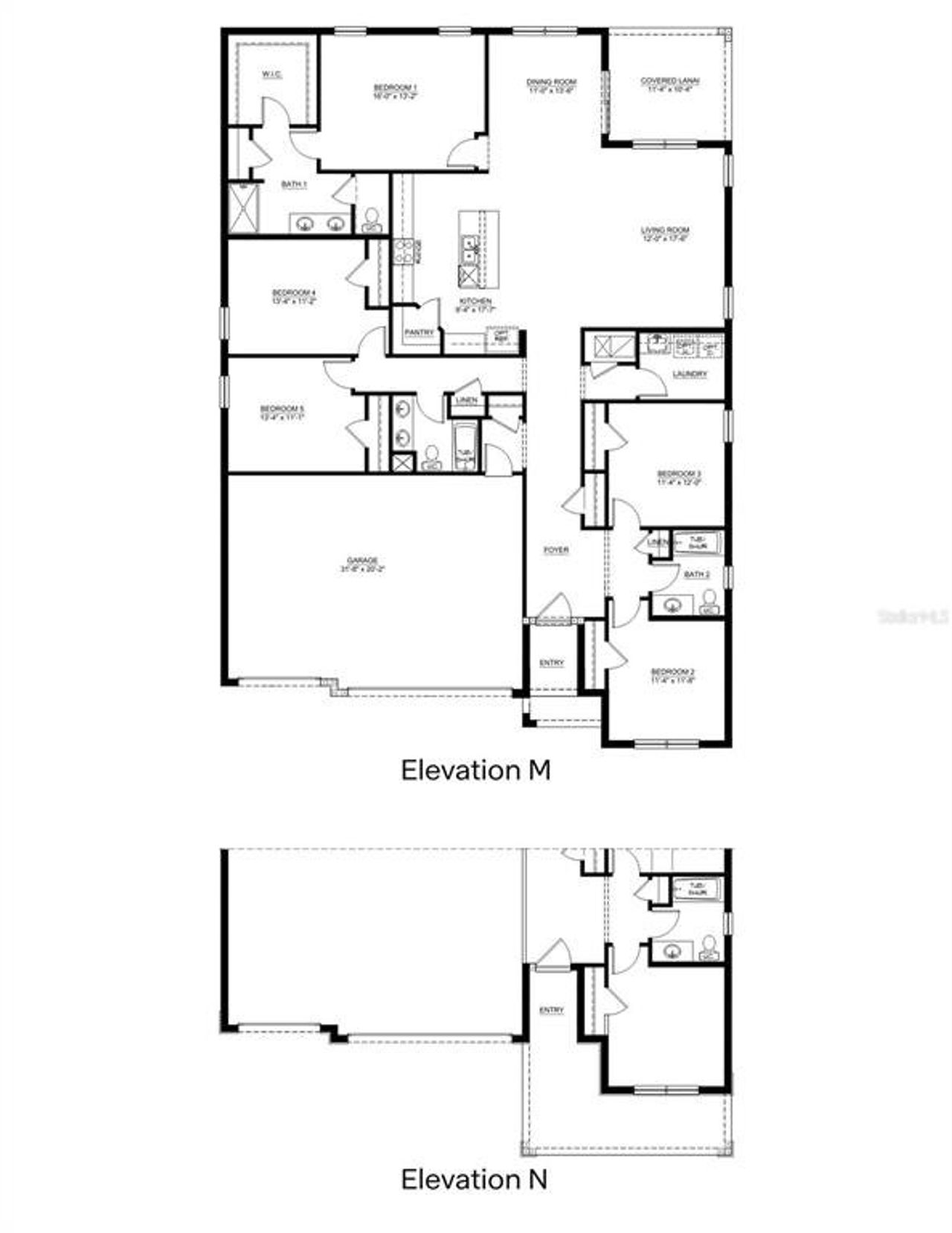 2D floor plan layout of this home in , Zephyrhills, FL (Image 2).