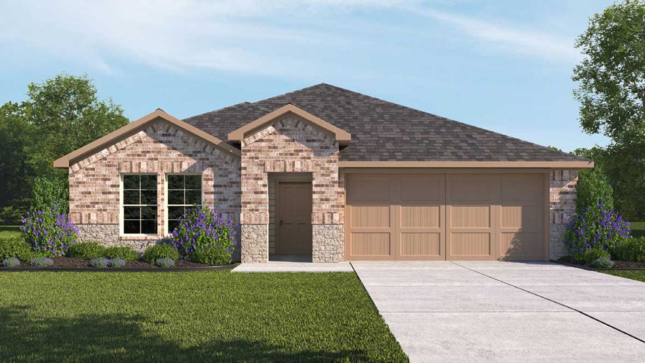 Representative exterior photo of a completed home built from the Cali - X40I by D.R. Horton in August Trails, Needville, TX (Image 2).