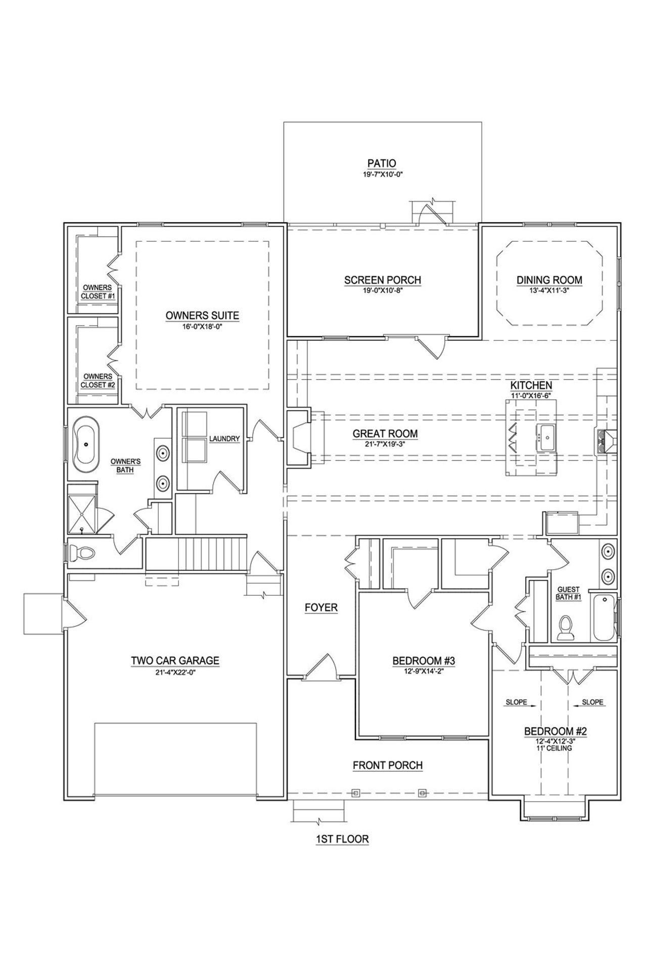 2D floor plan layout of this home in Laurel Oaks, Greenville, NC (Image 2). 2D floor plan layout of this home in Laurel Oaks, Greenville, NC (Image 2).