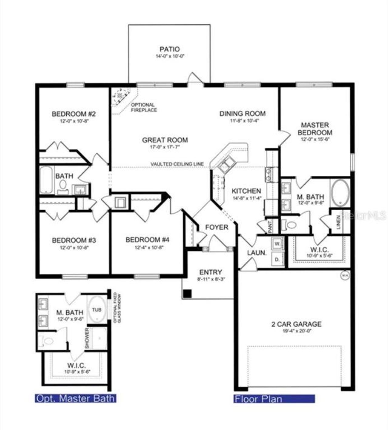 2D floor plan layout of this home in North Port, North Port, FL (Image 2).