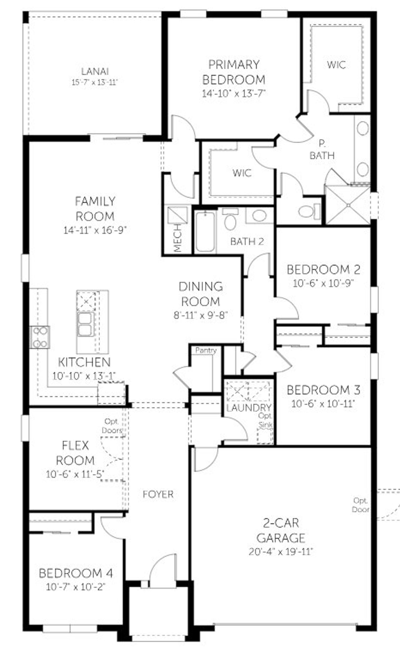 2D floor plan layout of this home in Brystol North at Wylder, Port St. Lucie, FL (Image 2). 2D floor plan layout of this home in Brystol North at Wylder, Port St. Lucie, FL (Image 2).
