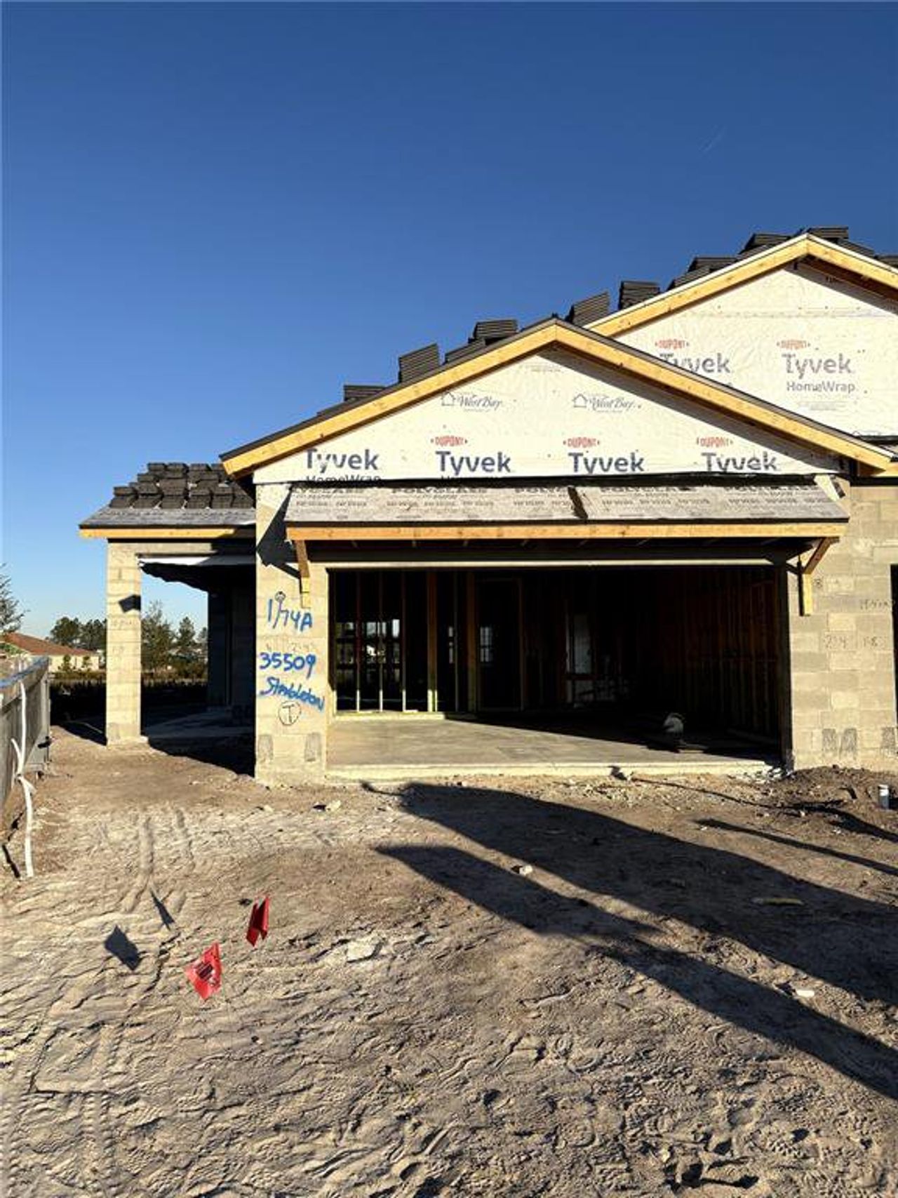 In-progress construction of a new home in Two Rivers, Zephyrhills, FL (Image 2).