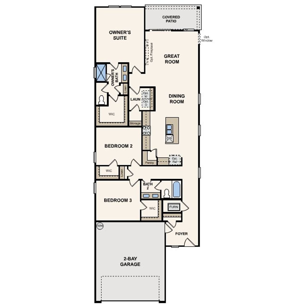 2D floor plan layout of this home in The Preserve at Camden Woods, Kingsland, GA (Image 2). 2D floor plan layout of this home in The Preserve at Camden Woods, Kingsland, GA (Image 2).