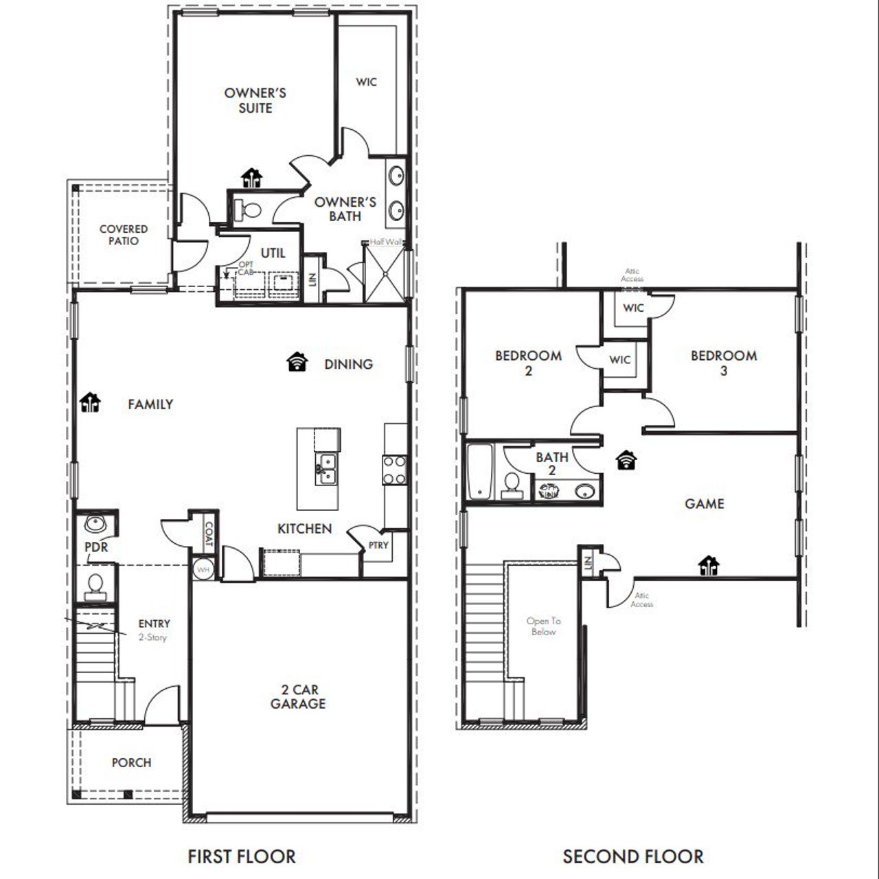 2D floor plan layout of this home in Bryant Farms, Melissa, TX (Image 2). 2D floor plan layout of this home in Bryant Farms, Melissa, TX (Image 2).
