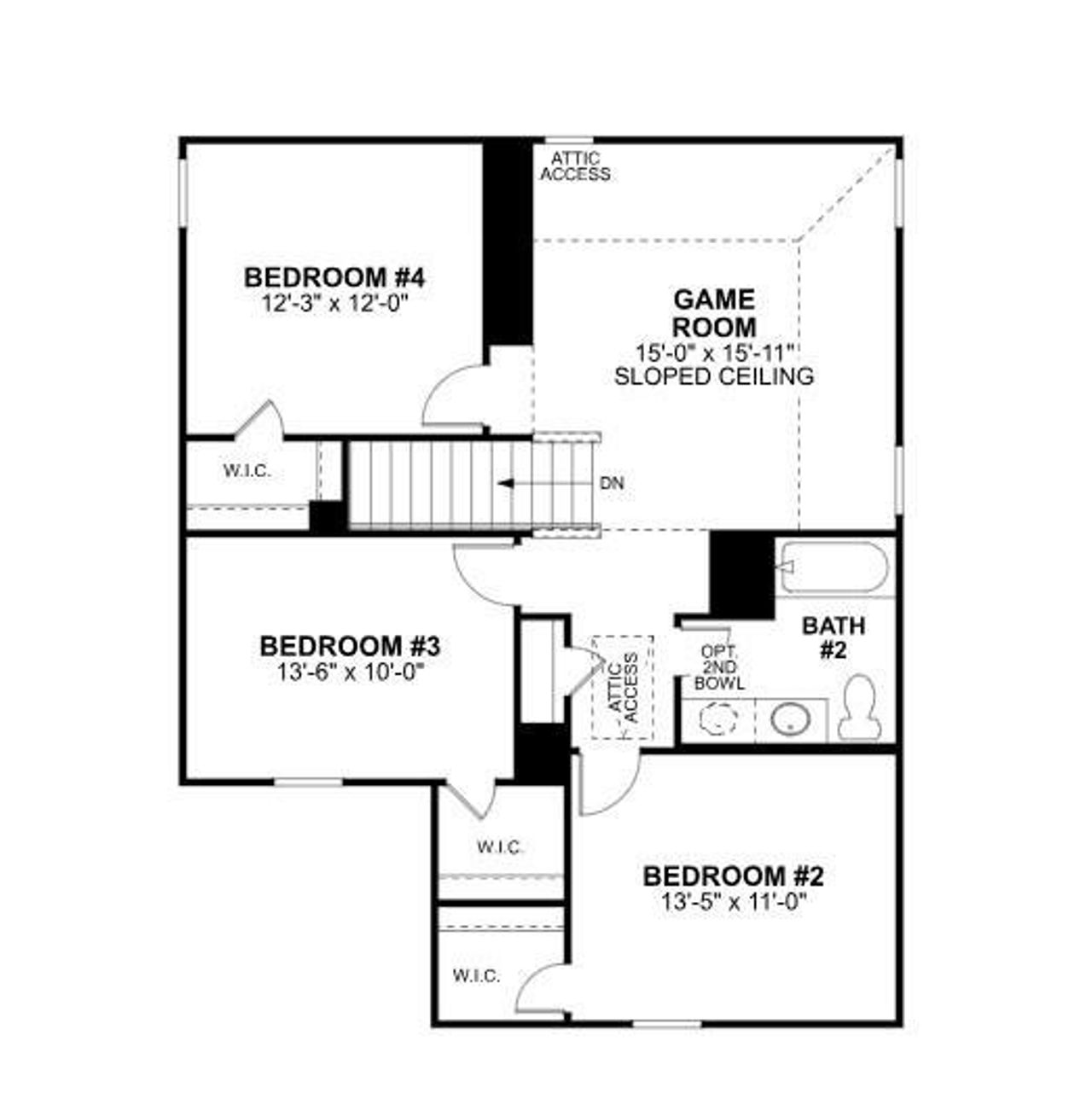 2D floor plan layout of this home in Ambrose, La Marque, TX (Image 2).