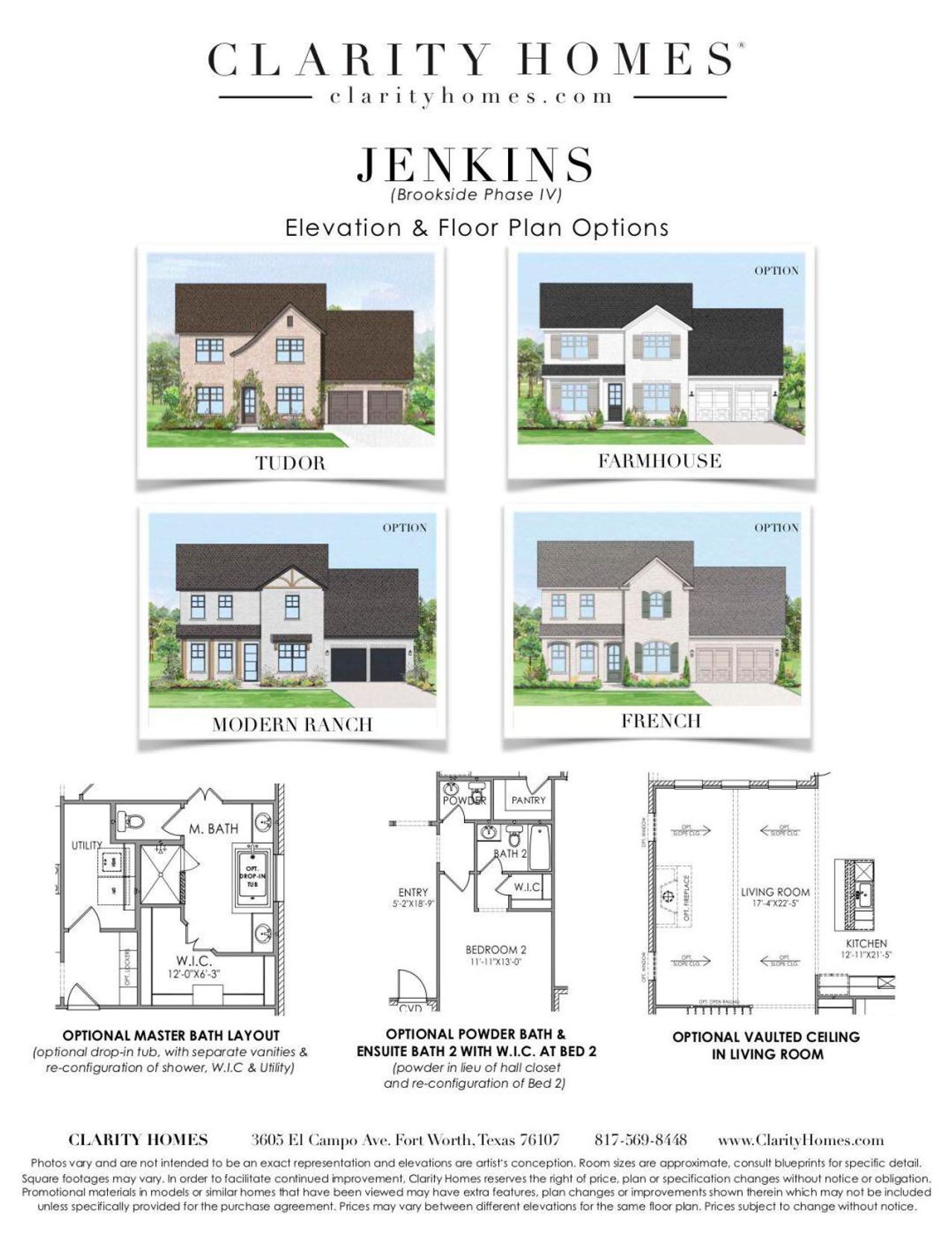 2D floor plan layout for the Jenkins by Clarity Homes in Brookside Phase IV, Benbrook, TX (Image 2). 2D floor plan layout for the Jenkins by Clarity Homes in Brookside Phase IV, Benbrook, TX (Image 2).