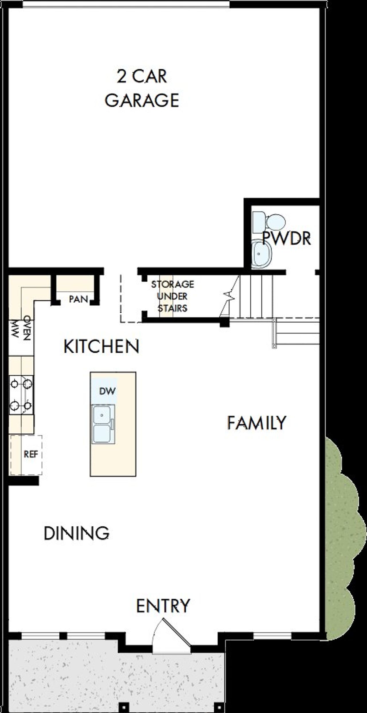 2D floor plan layout of this home in Ridgeline Towns, McKinney, TX (Image 2).