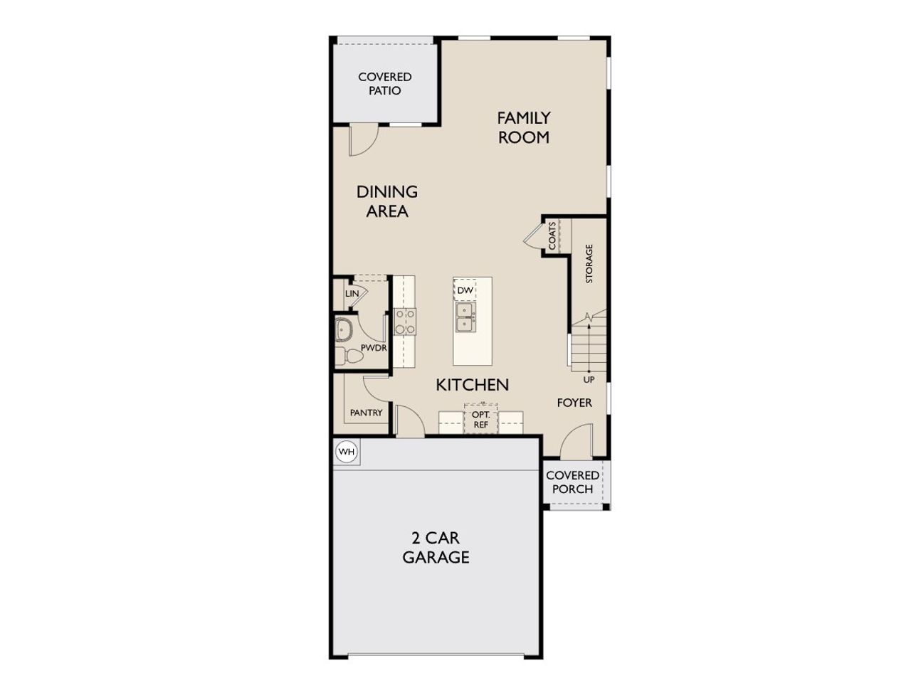 2D floor plan layout of this home in Sereno Oaks at Buckner Terrace, Dallas, TX (Image 2).