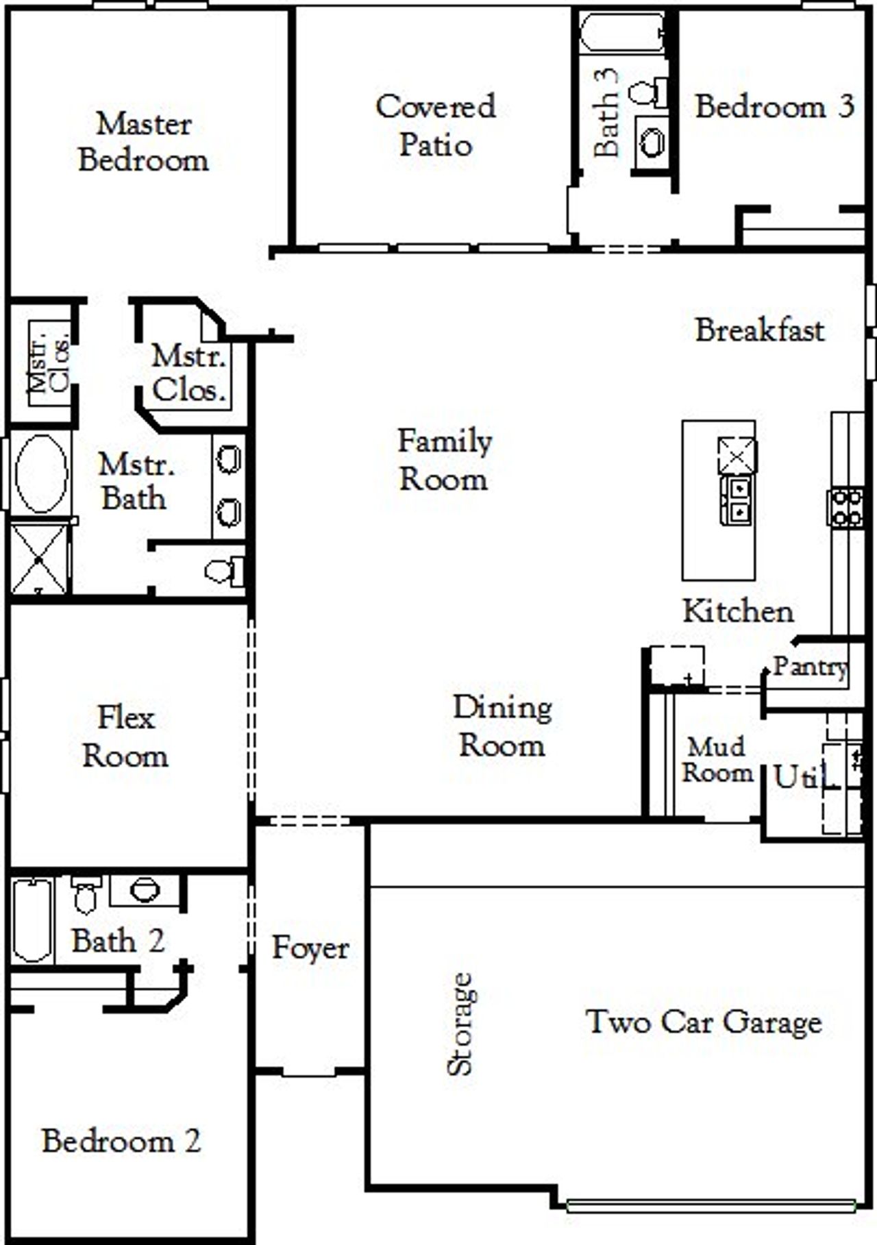 2D floor plan layout for the Avalon I by Coventry Homes in Build On Your Lot - Premium Series, San Antonio, TX, New Braunfels, TX (Image 2). 2D floor plan layout for the Avalon I by Coventry Homes in Build On Your Lot - Premium Series, San Antonio, TX, New Braunfels, TX (Image 2).