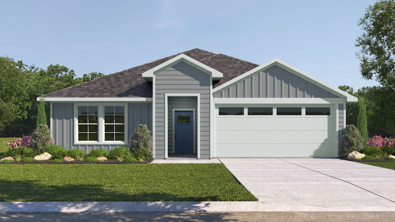 Representative exterior photo of a completed home built from the Kingston - X40K by D.R. Horton in August Trails, Needville, TX (Image 2).