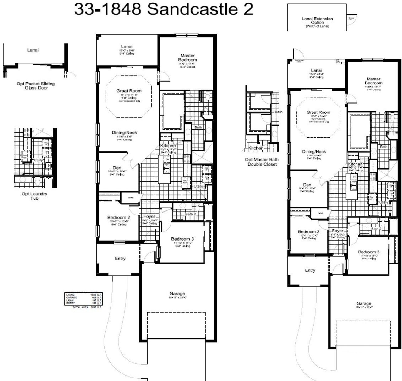 2D floor plan layout for the Sandcastle 2 by Neal Communities in Palm Grove, Lakewood Ranch, FL (Image 2). 2D floor plan layout for the Sandcastle 2 by Neal Communities in Palm Grove, Lakewood Ranch, FL (Image 2).