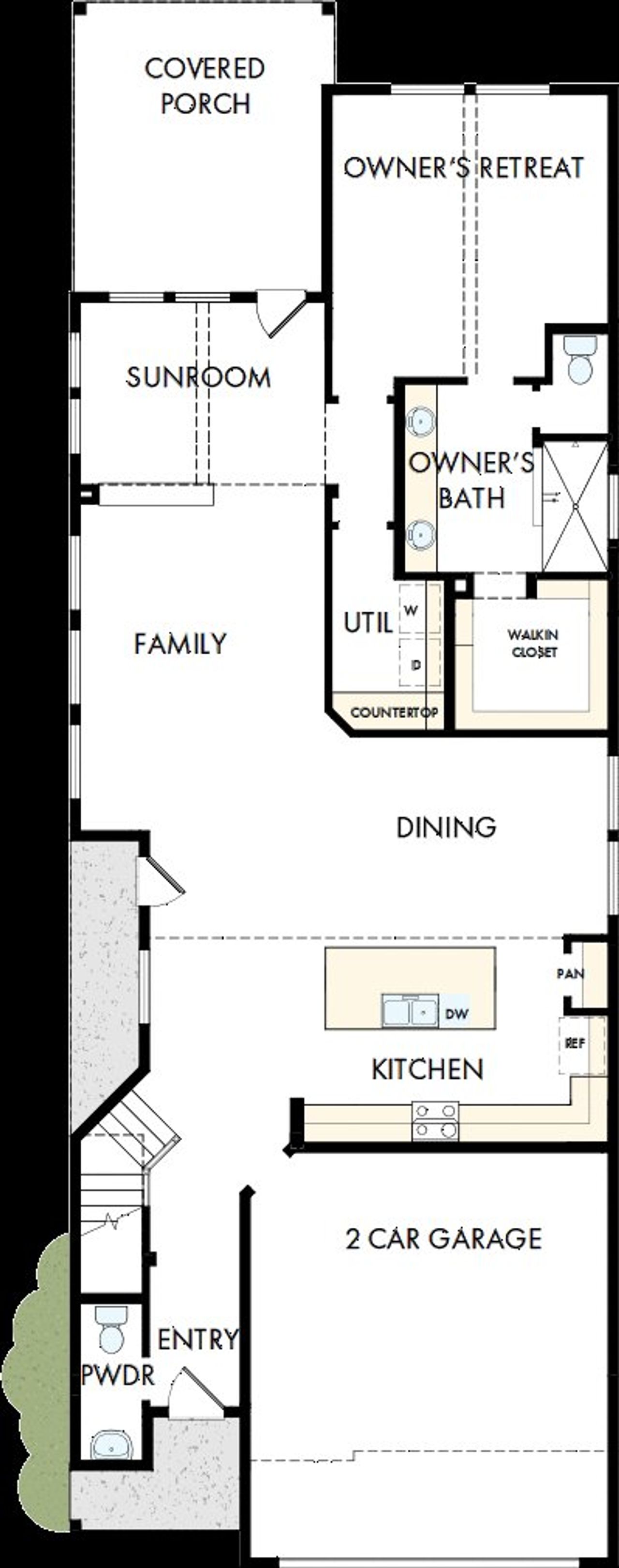 2D floor plan layout of this home in Sienna 40' Homesites, Missouri City, TX (Image 2).
