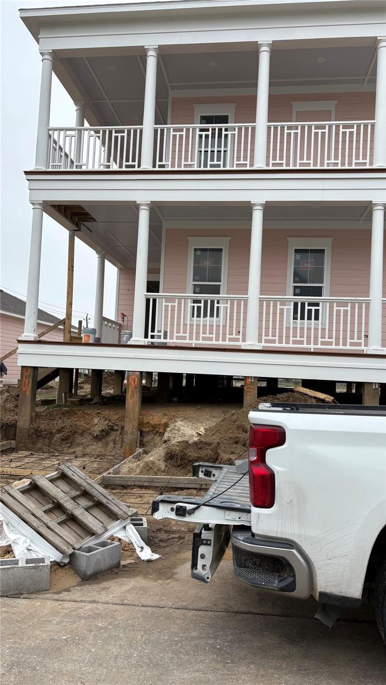 In-progress construction of a new home in , Galveston, TX (Image 2). In-progress construction of a new home in , Galveston, TX (Image 2).