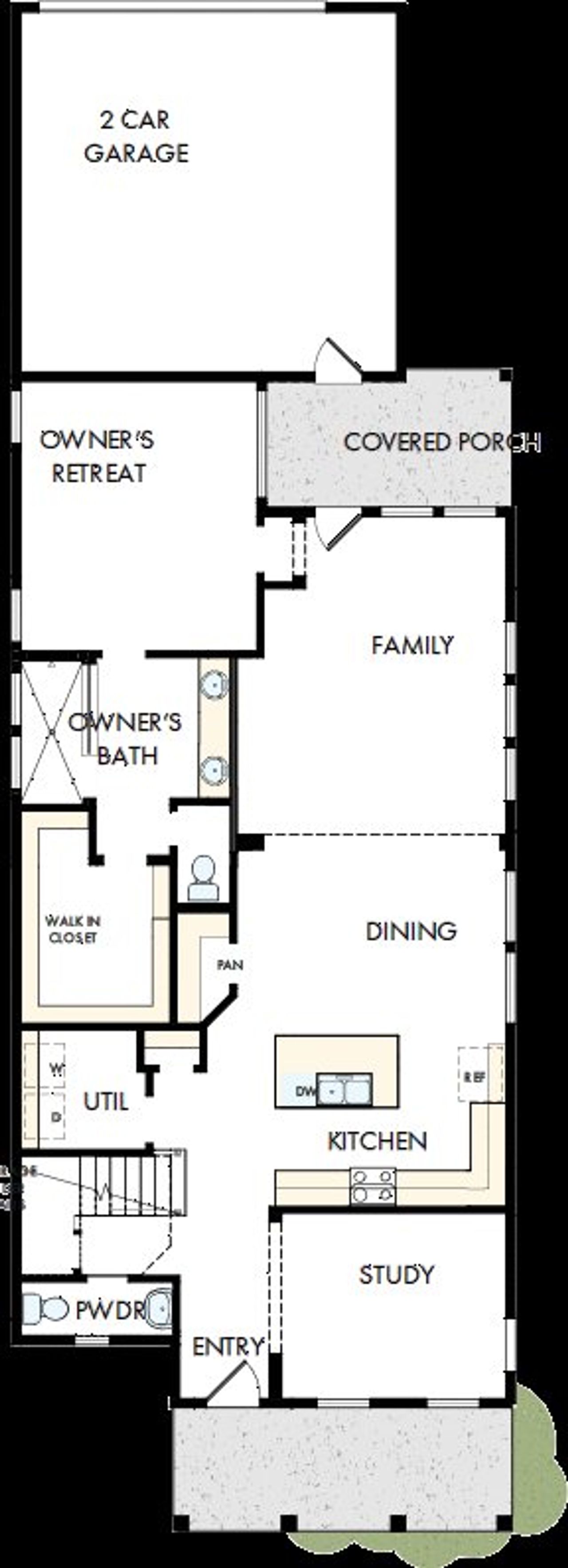2D floor plan layout of this home in Two Step Farm - Landmark Row Collection, Montgomery, TX (Image 2).