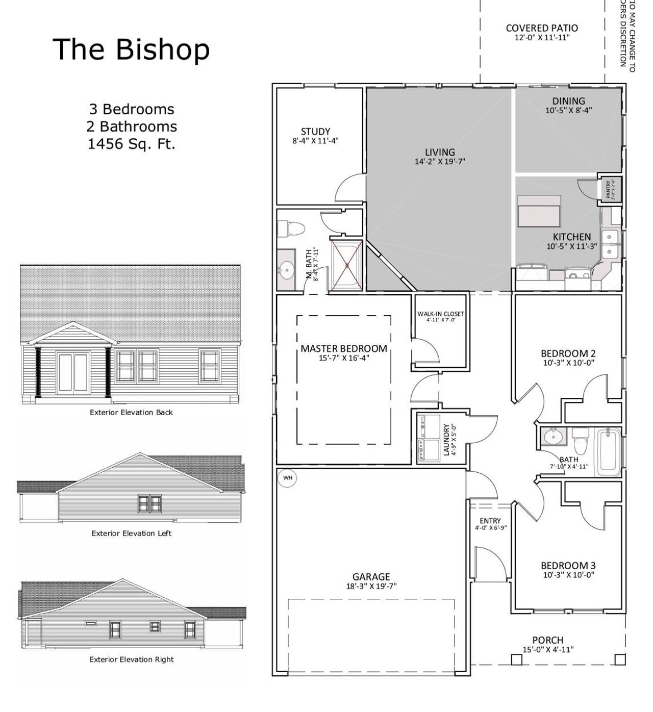 2D floor plan layout of this home in Hampshire Heights, Spartanburg, SC (Image 2).