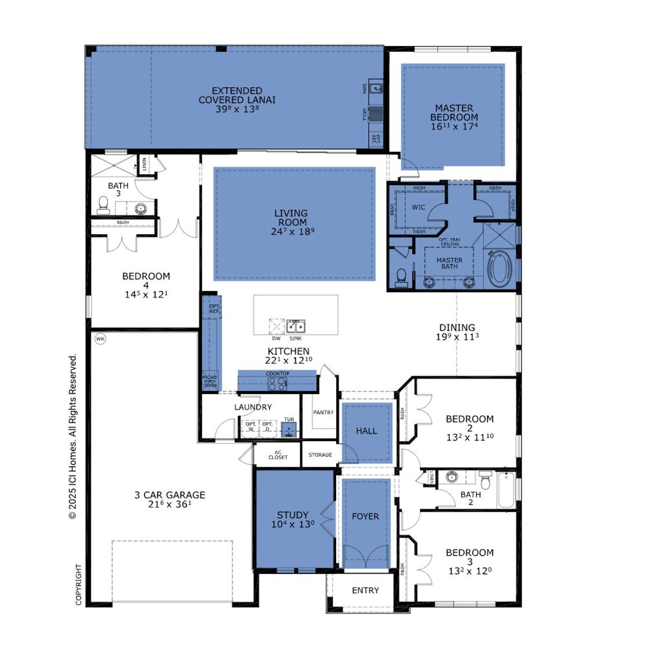 2D floor plan layout of this home in Oakmont, Gainesville, FL (Image 2).