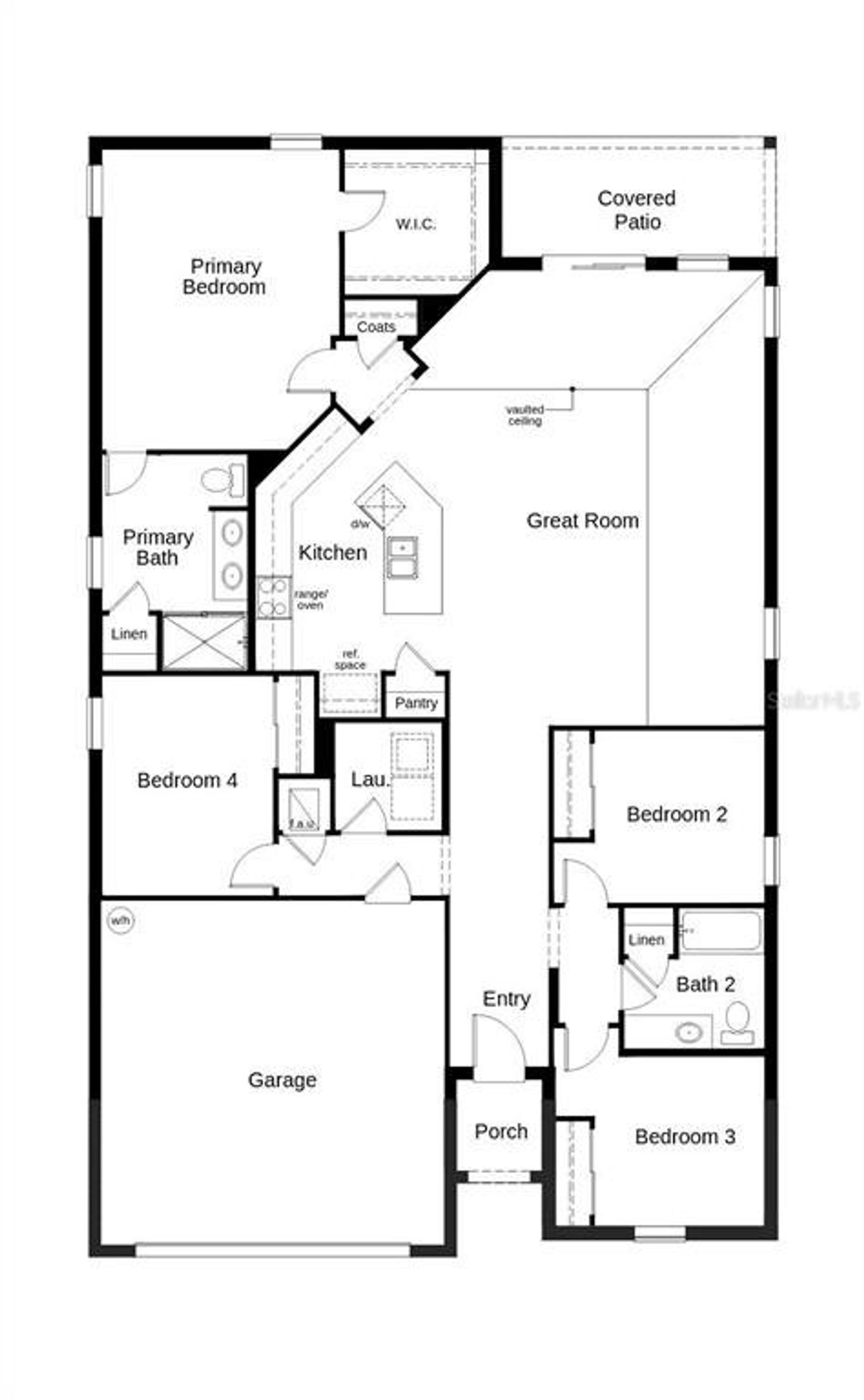 2D floor plan layout of this home in Riverstone, Land O' Lakes, FL (Image 2). 2D floor plan layout of this home in Riverstone, Land O' Lakes, FL (Image 2).