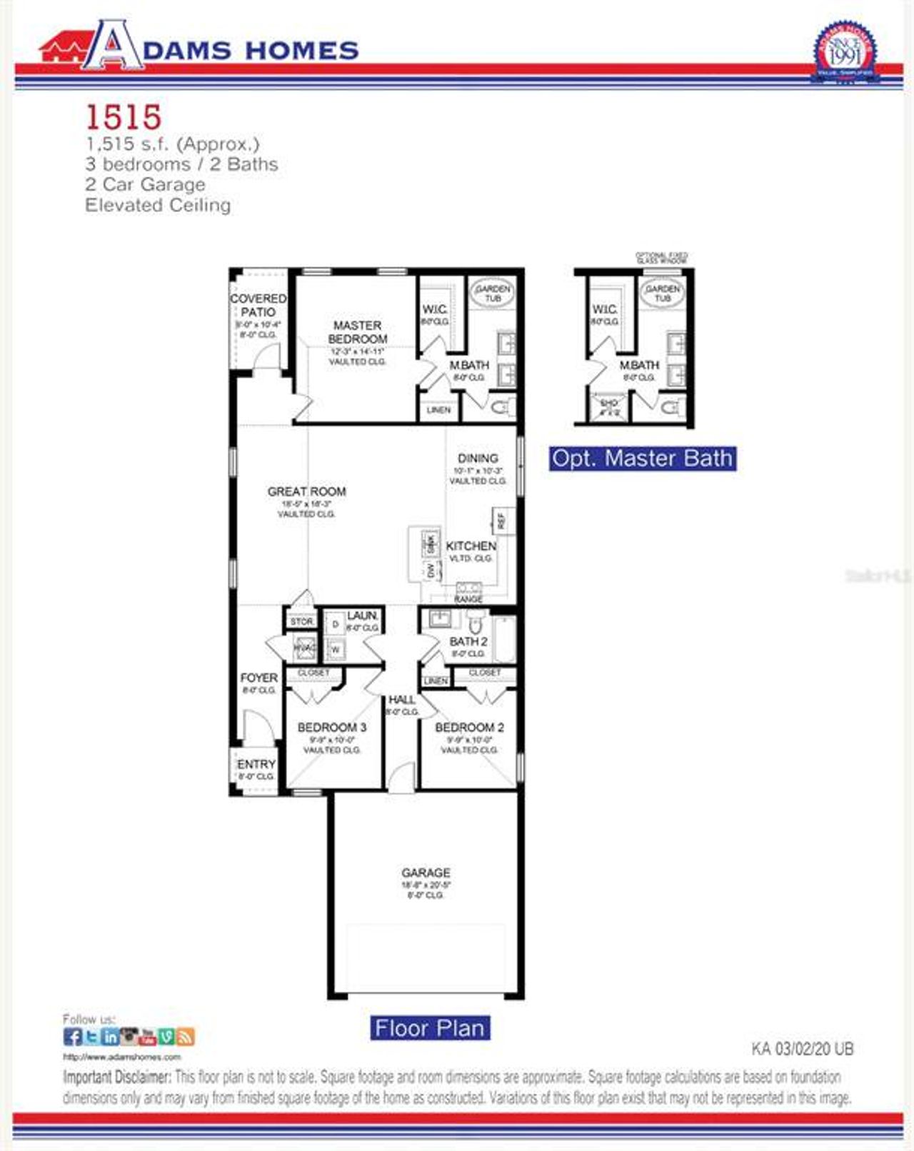 2D floor plan layout of this home in Highland Hills, Hudson, FL (Image 2).
