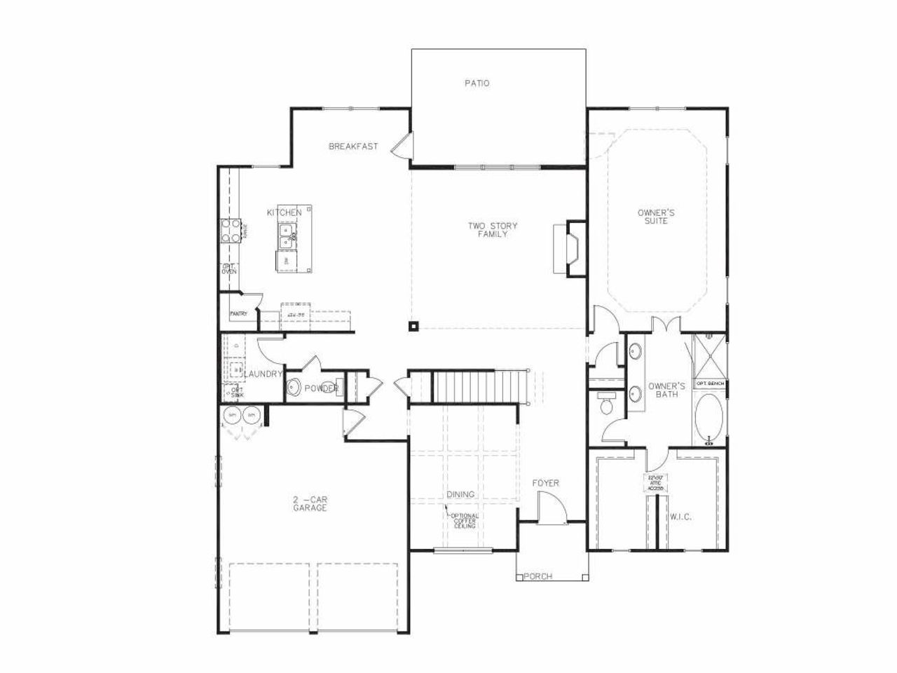2D floor plan layout of this home in Ruby Creek Estates, Atlanta, GA (Image 2).