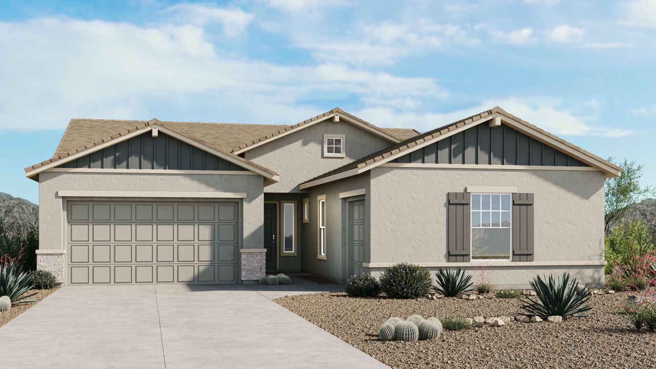 Representative exterior photo of a completed home built from the Ridgeline by Taylor Morrison in Ladera Trails, Peoria, AZ (Image 2).