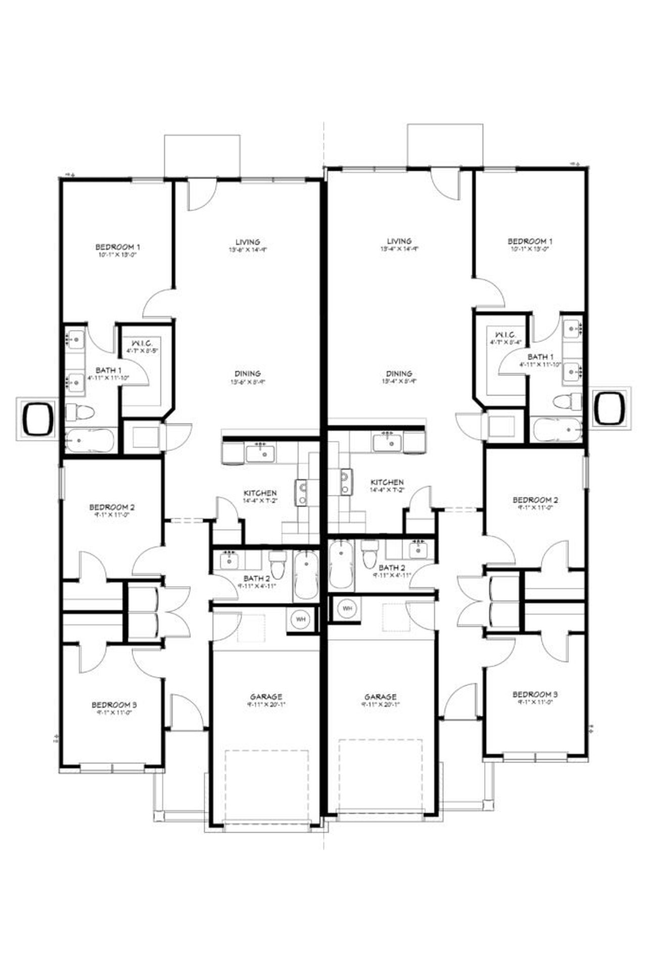 2D floor plan layout of this home in The Preserve at Thousand Oaks Duplexes, Killeen, TX (Image 2). 2D floor plan layout of this home in The Preserve at Thousand Oaks Duplexes, Killeen, TX (Image 2).