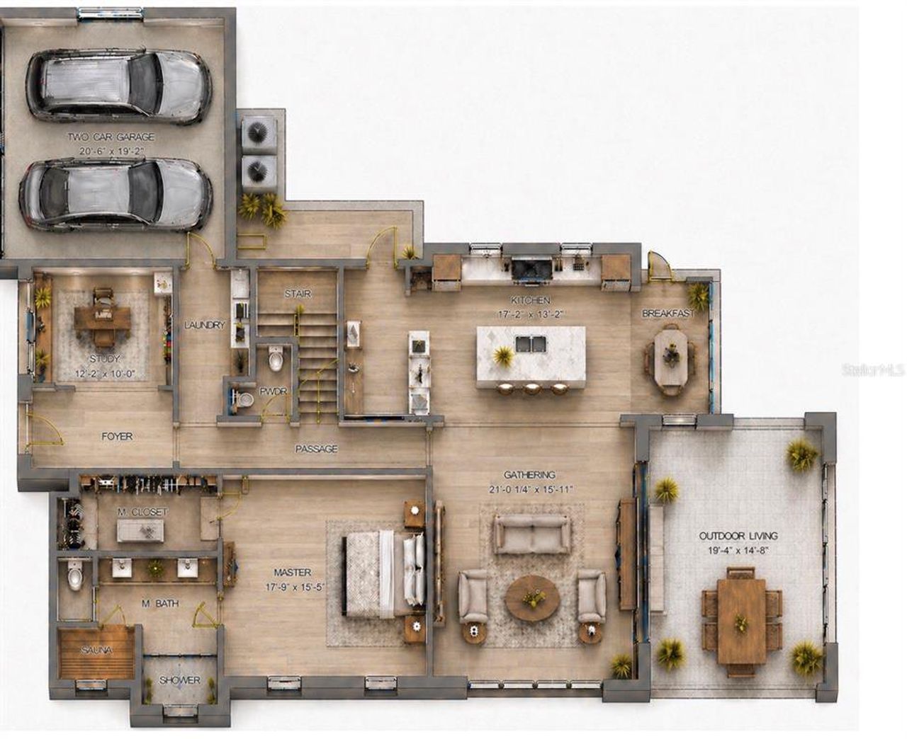 2D floor plan layout of this home in , Winter Park, FL (Image 2).