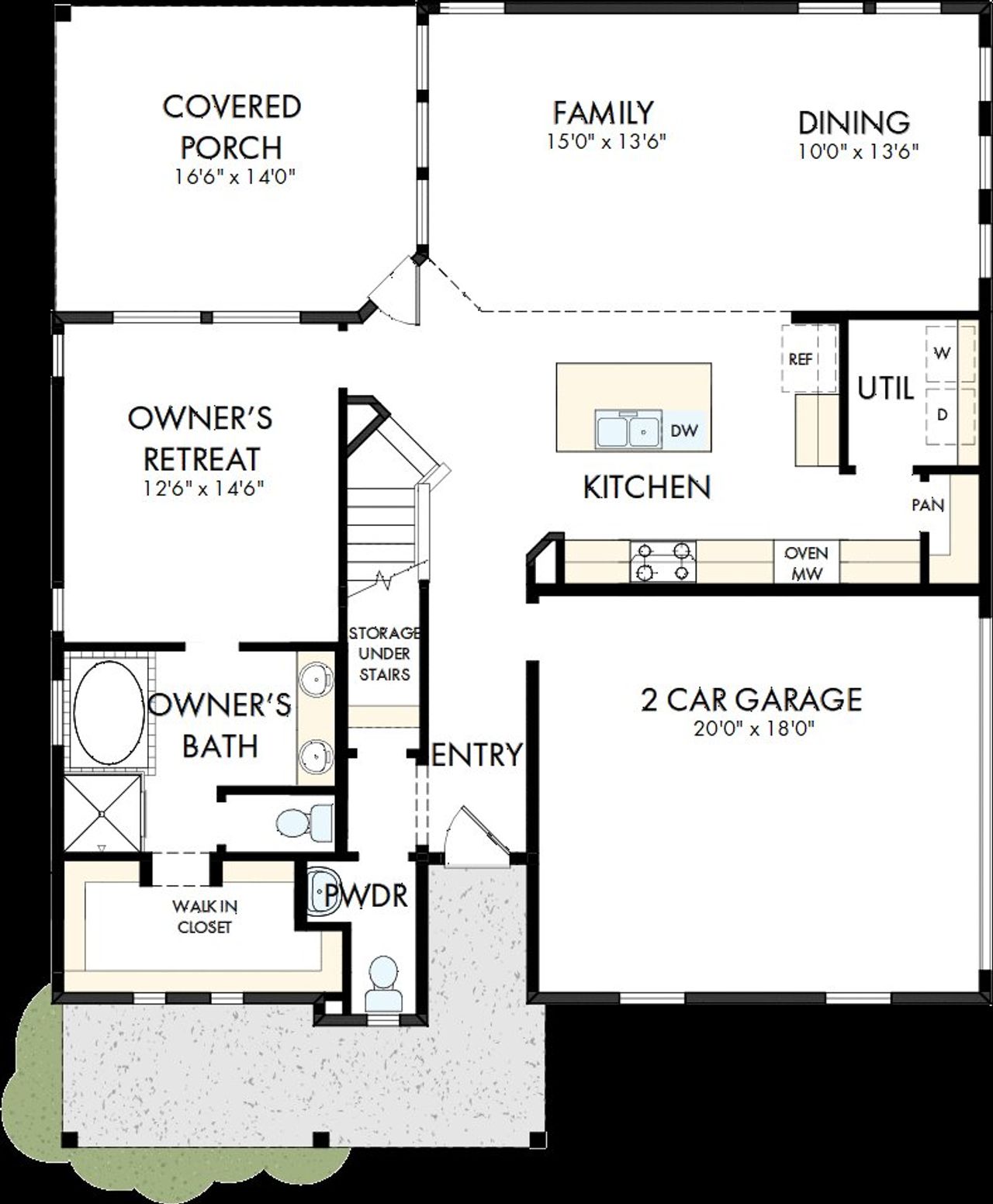 2D floor plan layout of this home in Walsh Gardens, Fort Worth, TX (Image 2).