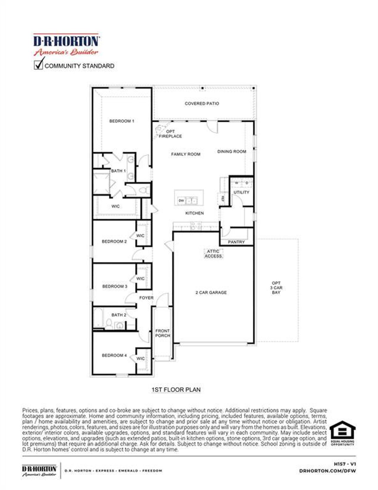2D floor plan layout of this home in Elevon, Lavon, TX (Image 2).