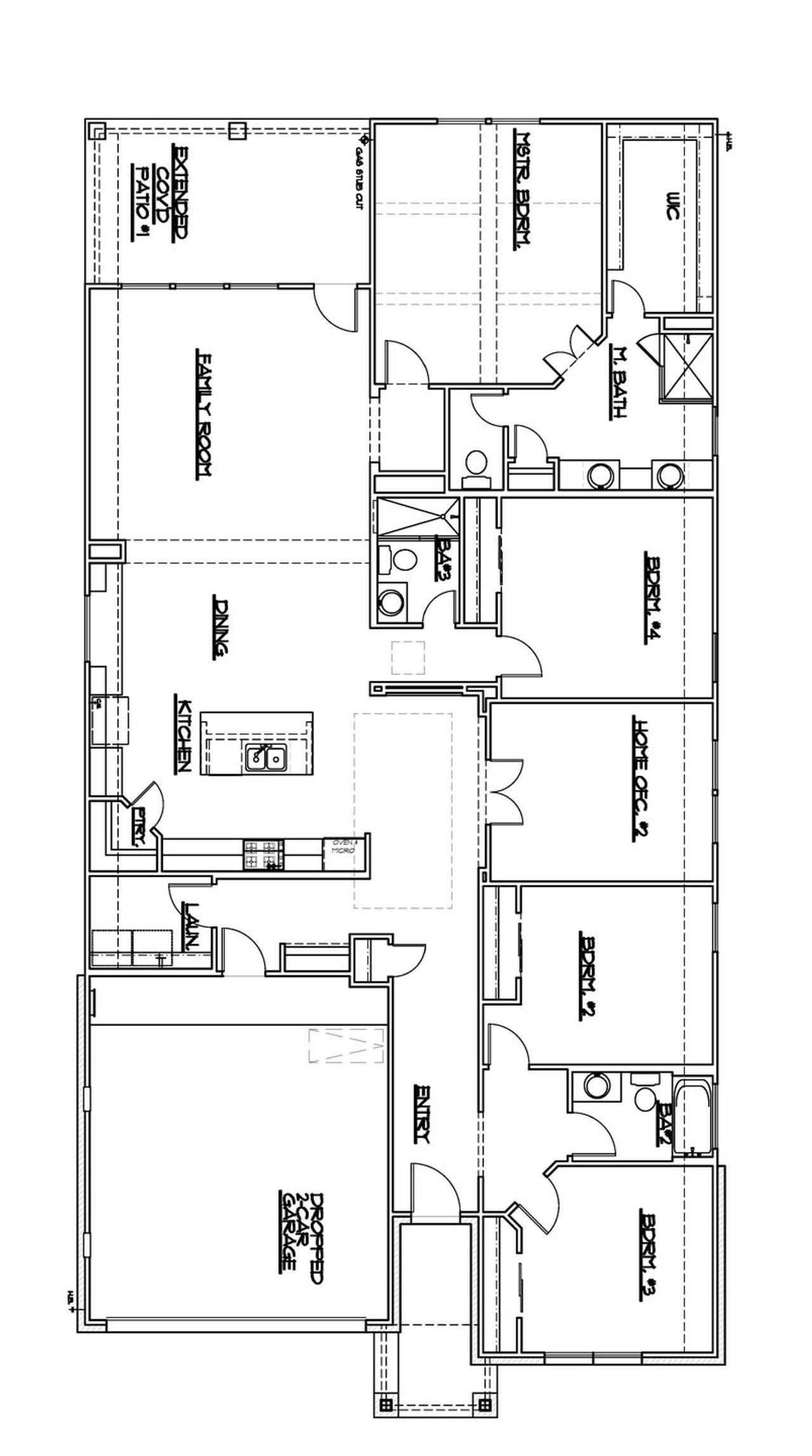 2D floor plan layout of this home in The Colony, Bastrop, TX (Image 2).