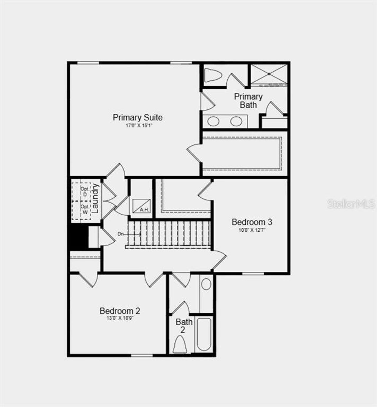 2D floor plan layout of this home in Coasterra Community Group Page, Palmetto, FL (Image 2).