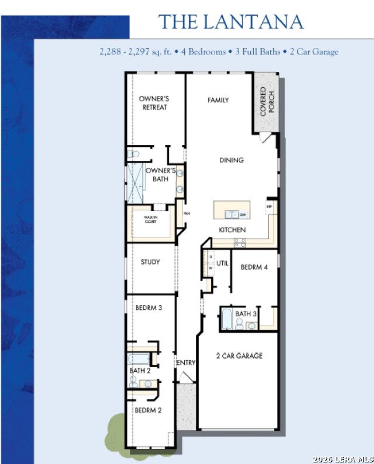 2D floor plan layout of this home in Briggs Ranch – Select Classic Series, San Antonio, TX (Image 2).
