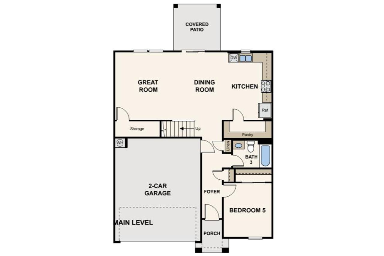 2D floor plan layout for the Lantana by Century Complete in Rancho Mirage Estates, Maricopa, AZ (Image 2). 2D floor plan layout for the Lantana by Century Complete in Rancho Mirage Estates, Maricopa, AZ (Image 2).