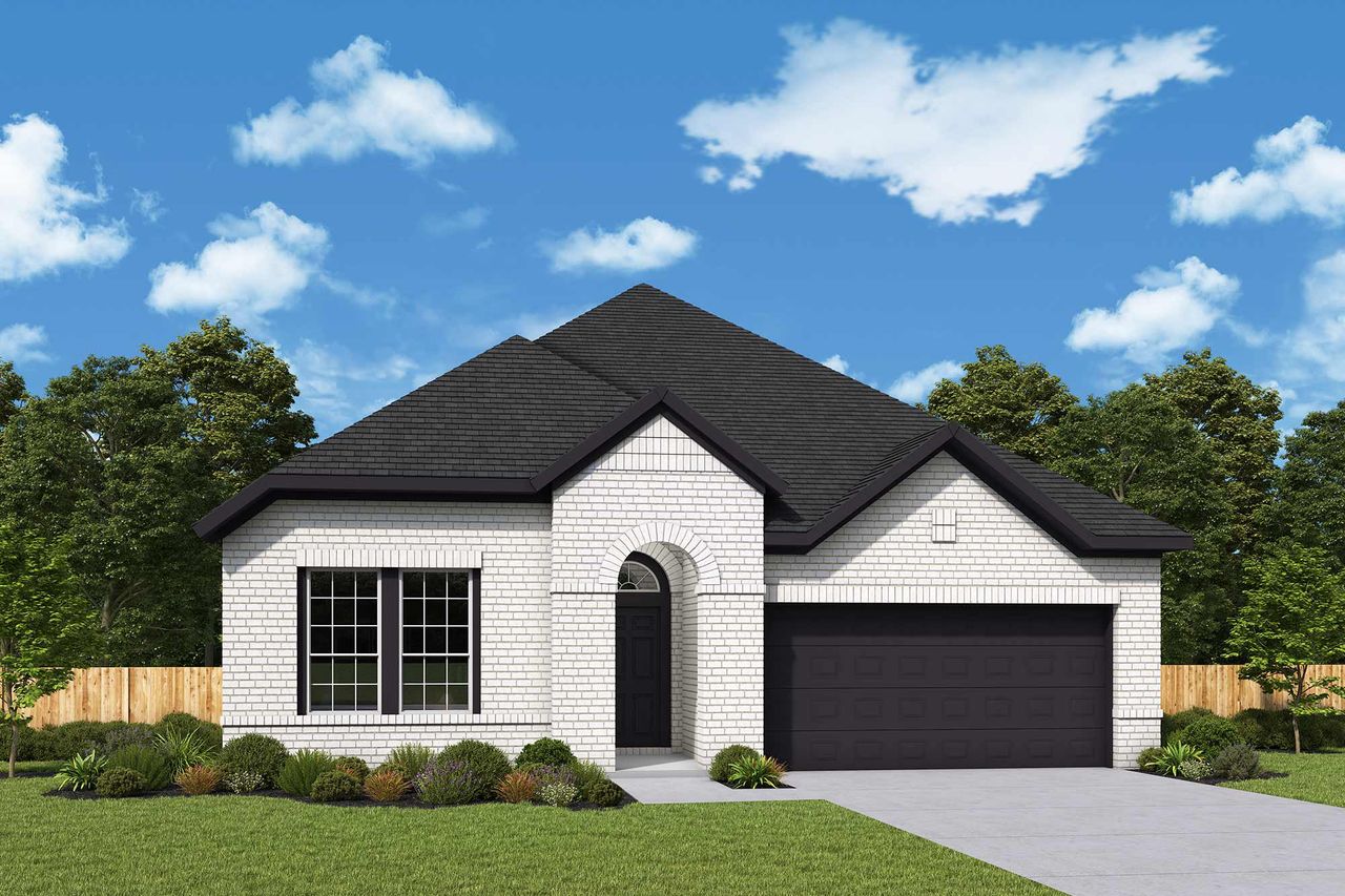 Representative exterior photo of a completed home built from the The Hillhaven by David Weekley Homes in Grand Central Park 55' Homesites, Conroe, TX (Image 2). Representative exterior photo of a completed home built from the The Hillhaven by David Weekley Homes in Grand Central Park 55' Homesites, Conroe, TX (Image 2).