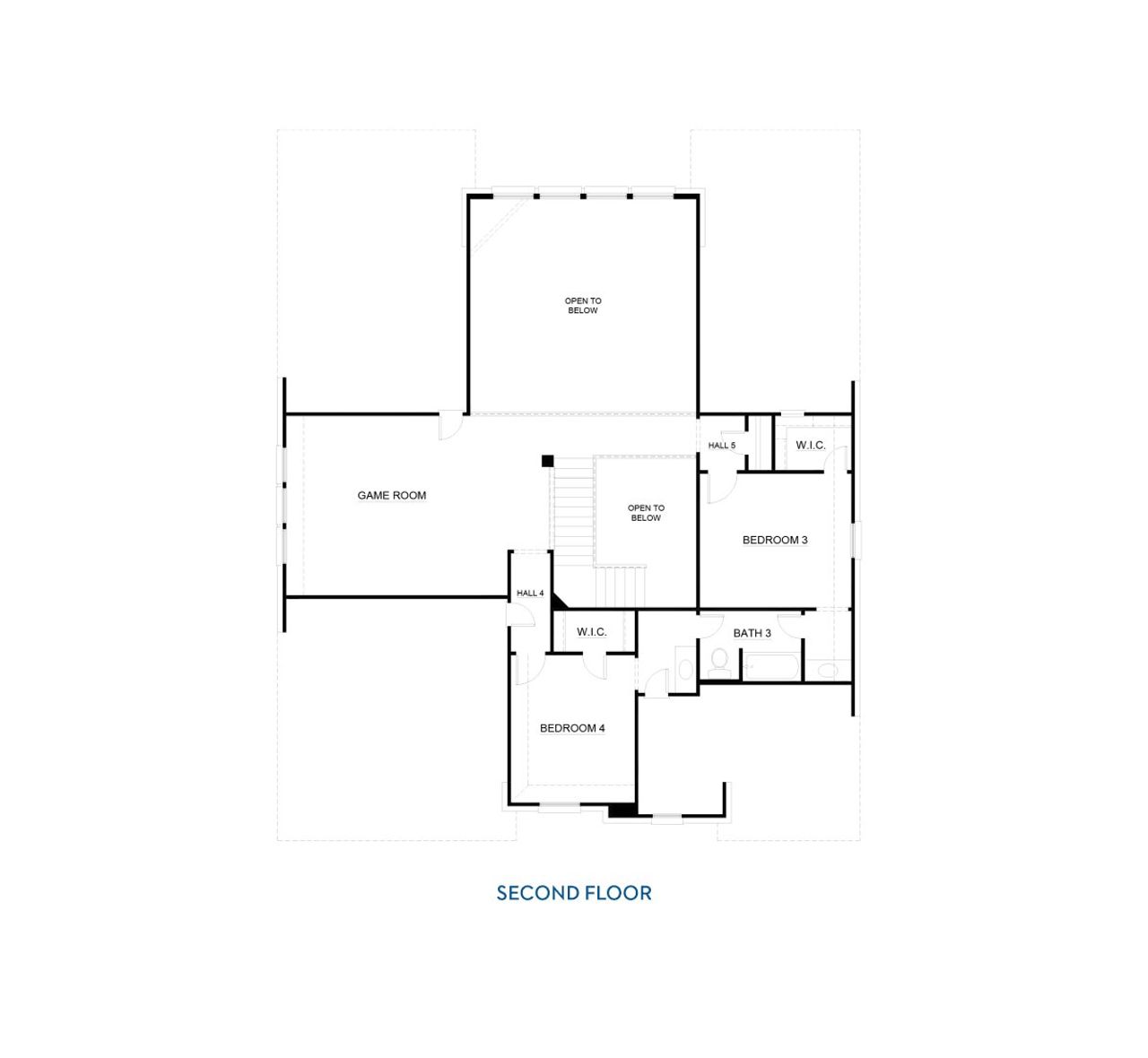 2D floor plan layout for the Concept 3473 by Landsea Homes in Abe's Landing, Granbury, TX (Image 2).