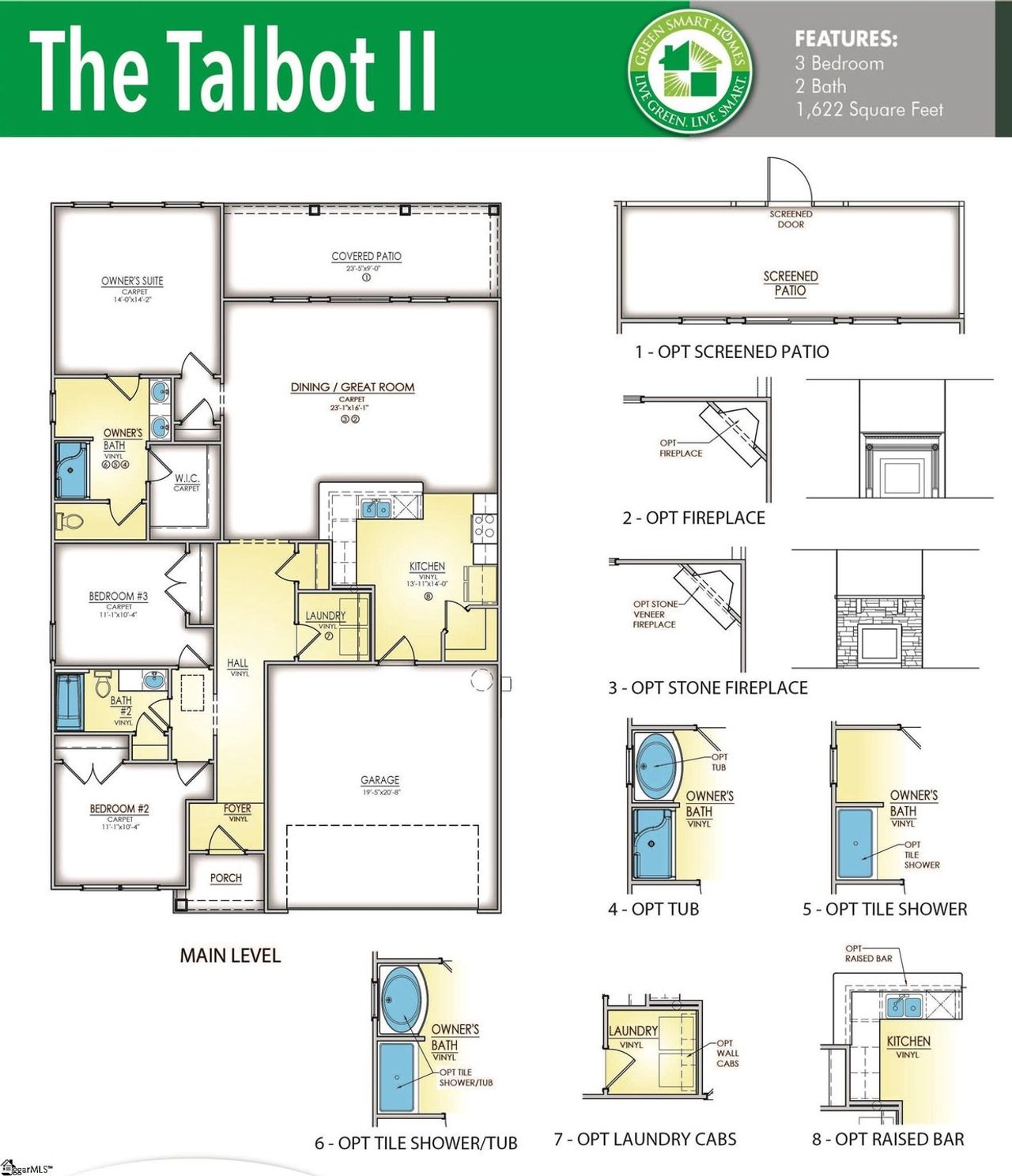 2D floor plan layout of this home in Shiloh Trail, Wellford, SC (Image 2). 2D floor plan layout of this home in Shiloh Trail, Wellford, SC (Image 2).