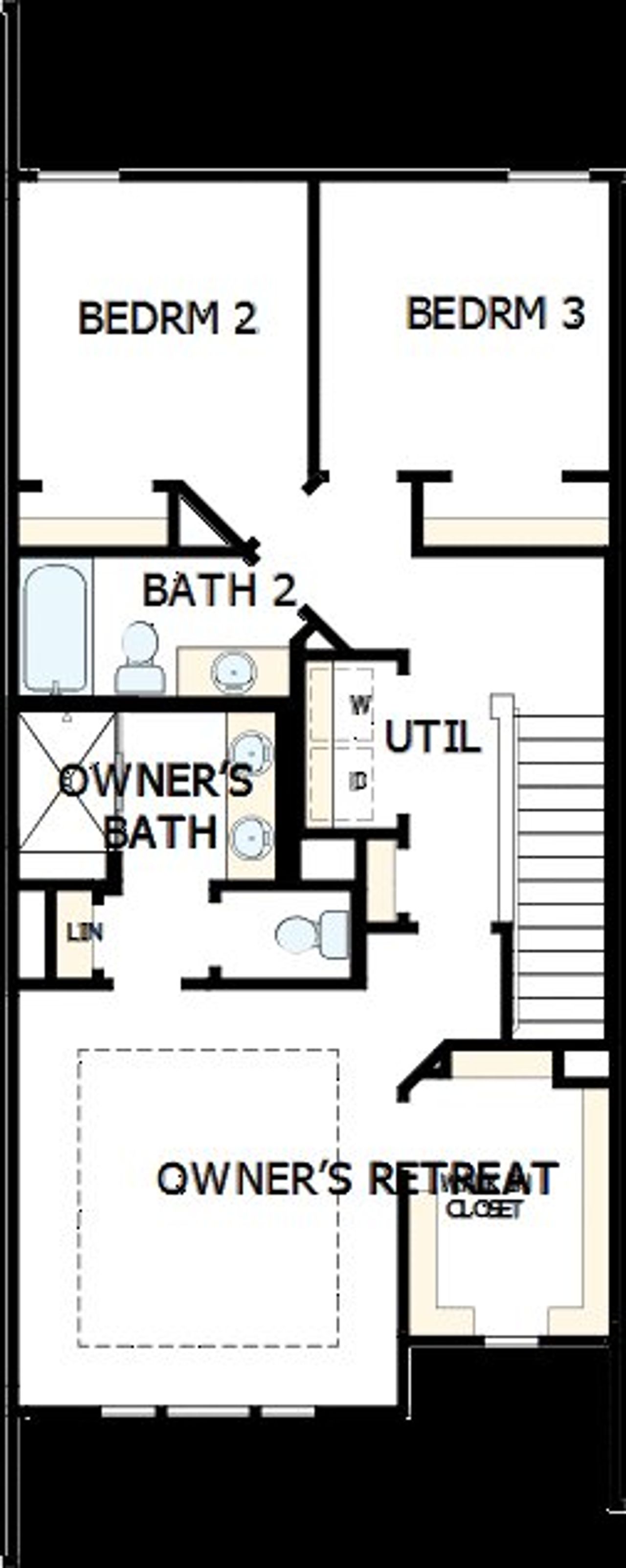 2D floor plan layout of this home in North Creek Village - Townhomes, Huntersville, NC (Image 2). 2D floor plan layout of this home in North Creek Village - Townhomes, Huntersville, NC (Image 2).
