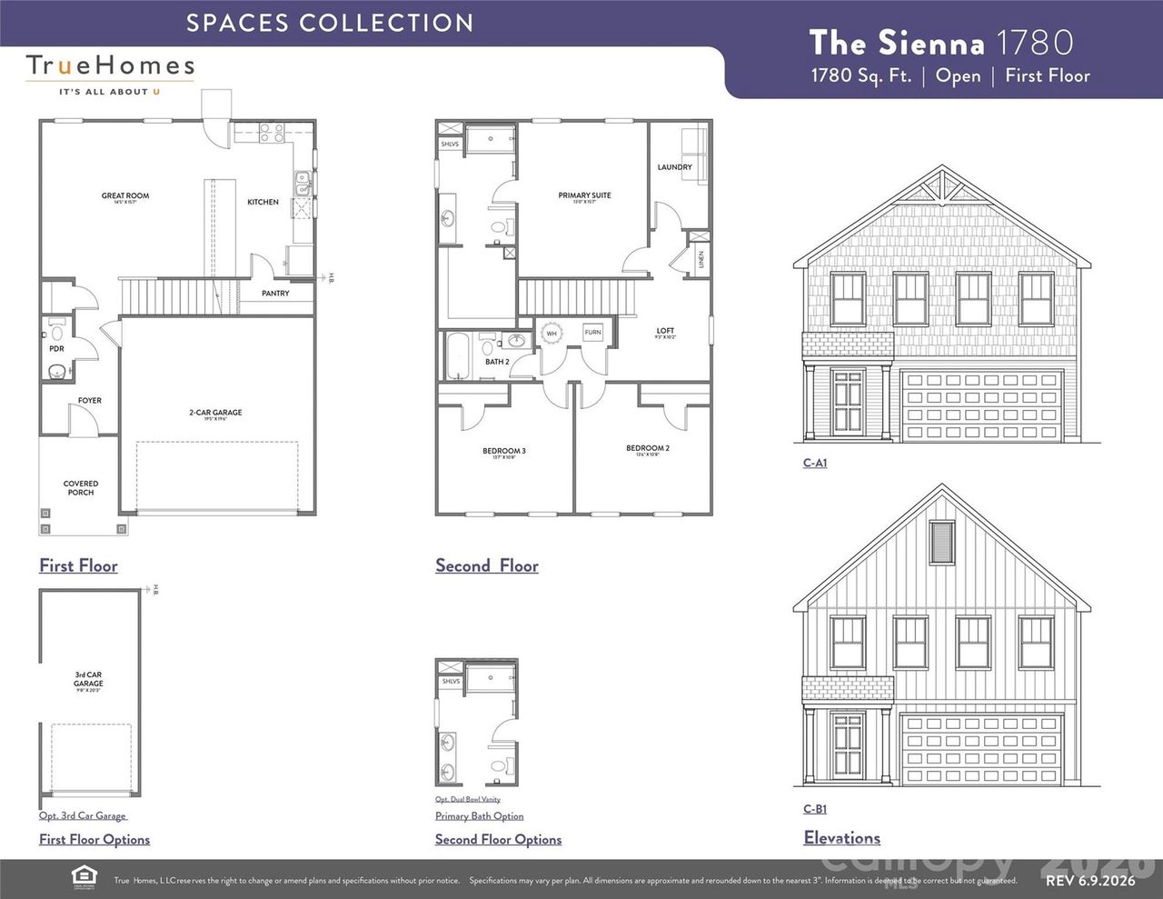 2D floor plan layout of this home in Eagles Crest, Pageland, SC (Image 2).