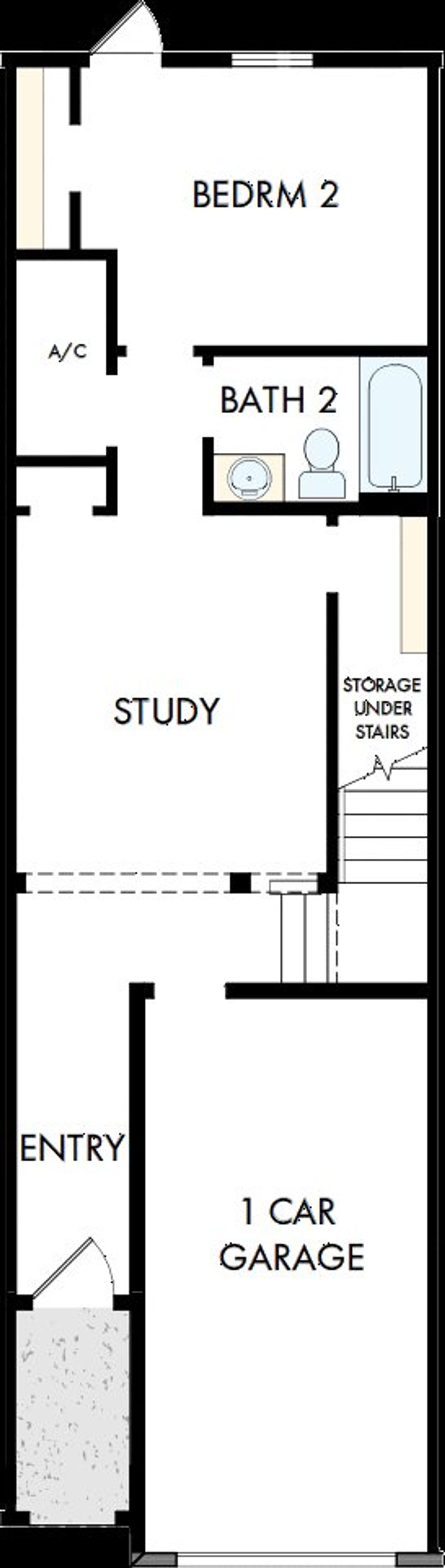 2D floor plan layout of this home in Preserve at The Cays – The Driftwood Series, Daytona Beach, FL (Image 2).