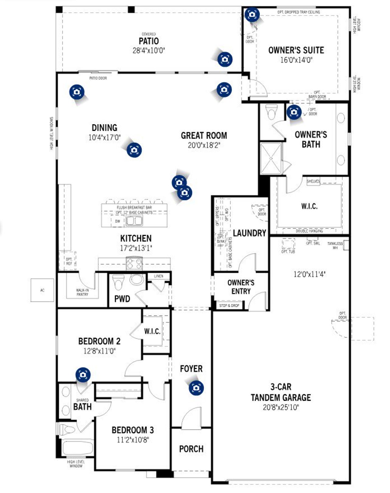 2D floor plan layout of this home in Bella Vista Farms, San Tan Valley, AZ (Image 2). 2D floor plan layout of this home in Bella Vista Farms, San Tan Valley, AZ (Image 2).