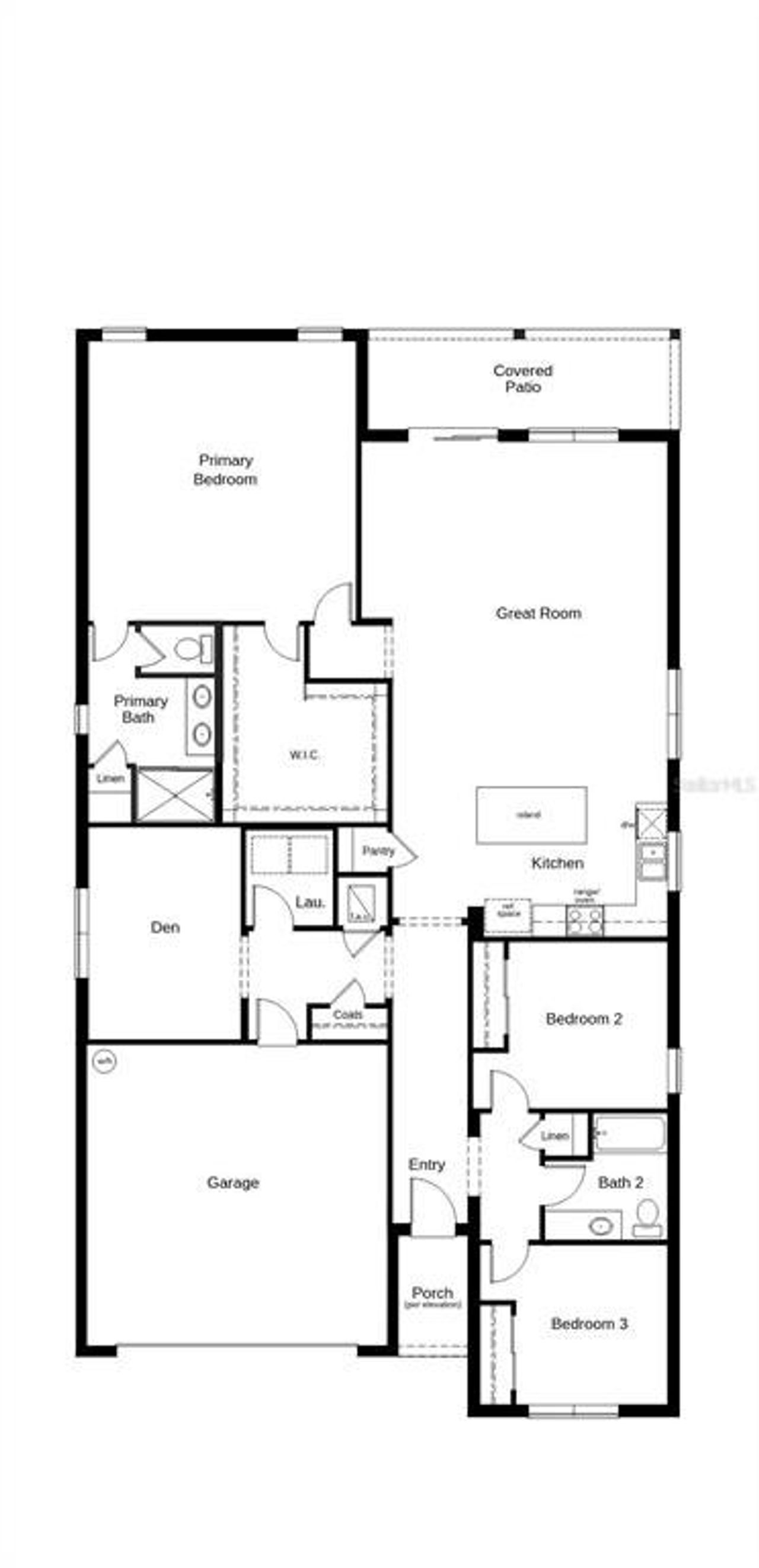 2D floor plan layout of this home in Hillside at Mount Dora, Mount Dora, FL (Image 2). 2D floor plan layout of this home in Hillside at Mount Dora, Mount Dora, FL (Image 2).