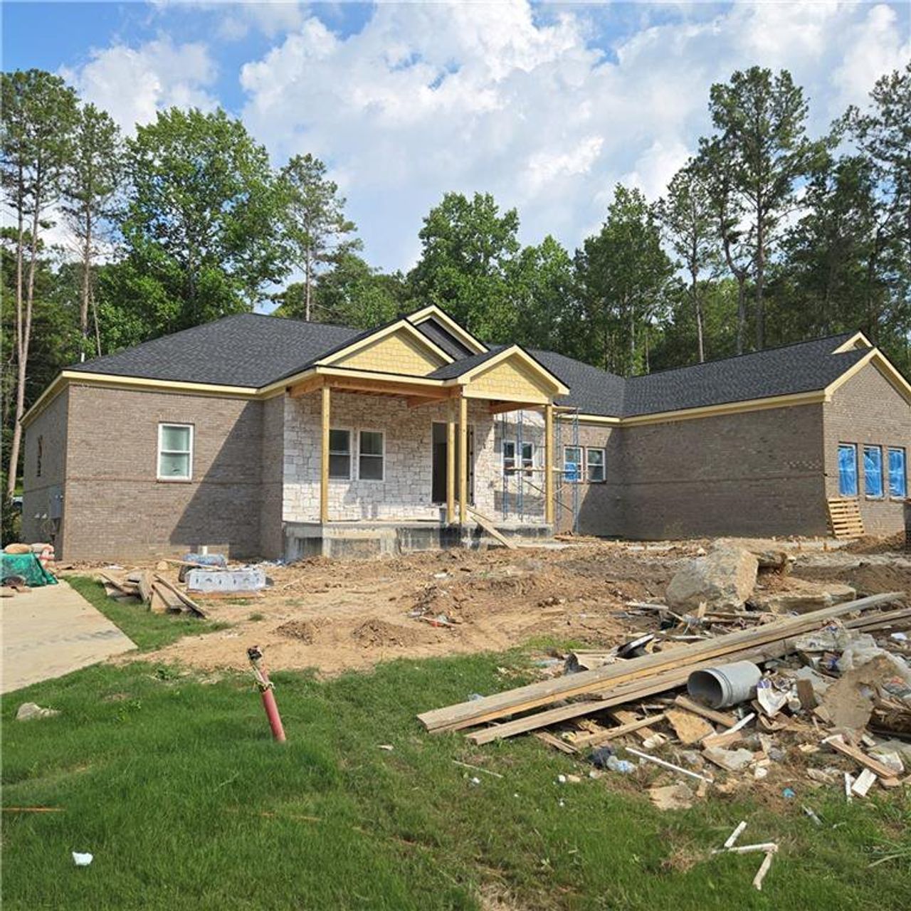 In-progress construction of a new home in , South Fulton, GA (Image 2).
