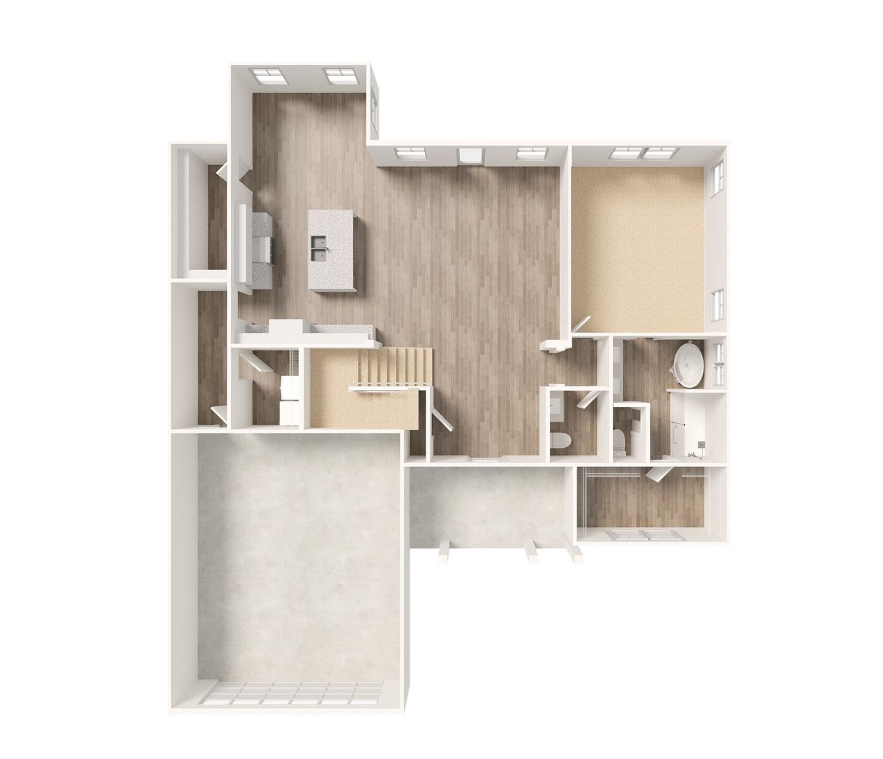 2D floor plan layout for the Taft by Foundation Home Builders LLC in Old Hickory Crossing, Mocksville, NC (Image 2).