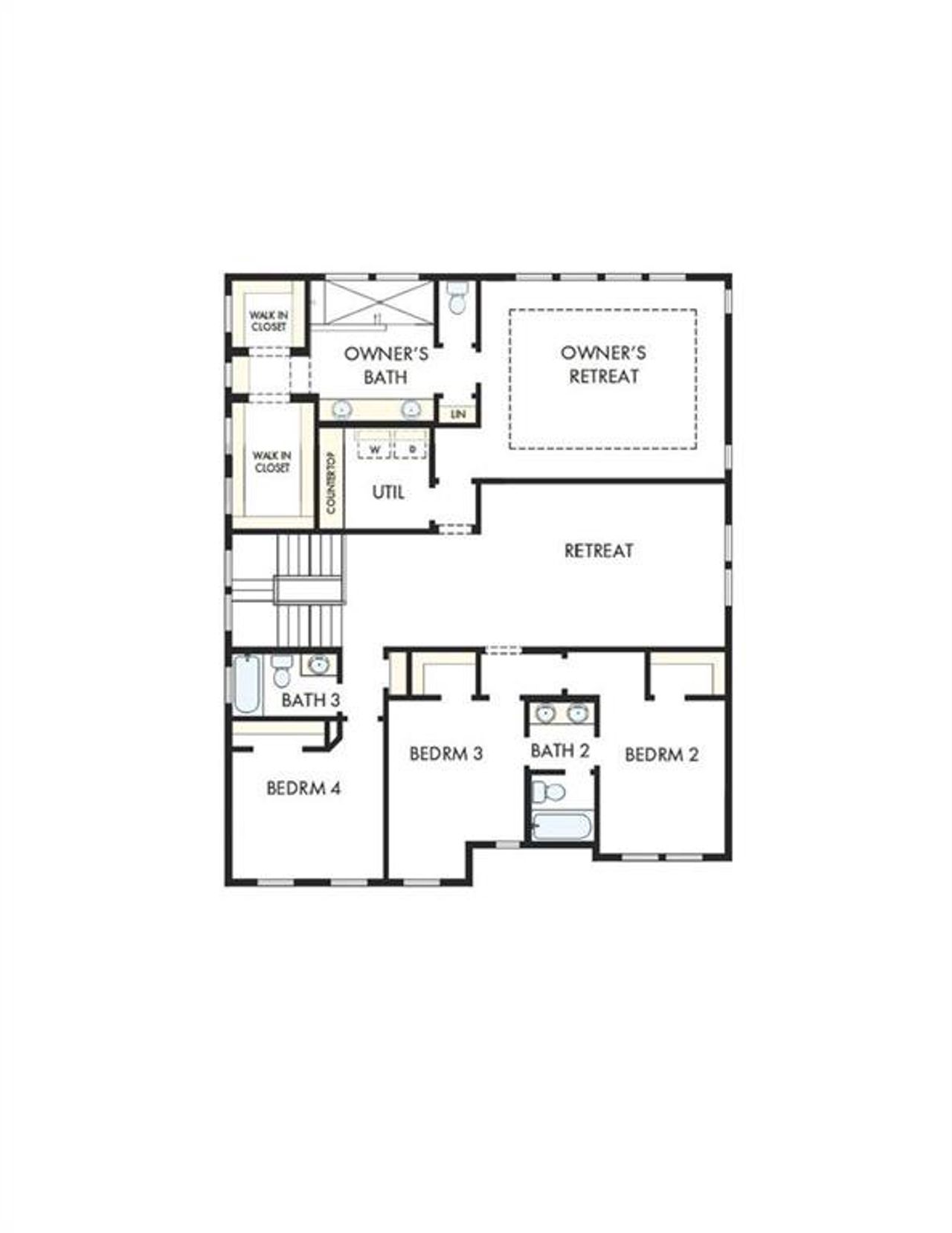 2D floor plan layout of this home in Settingdown Farms, Cumming, GA (Image 2).