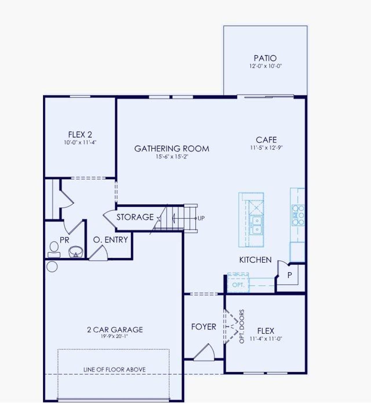 2D floor plan layout of this home in Linden Grove, Powder Springs, GA (Image 2).