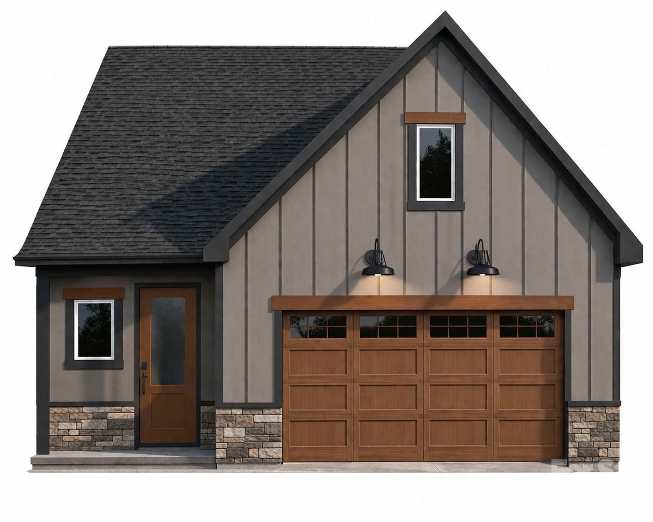 Exterior rendering of this home design in , Weaverville, NC (Image 2).