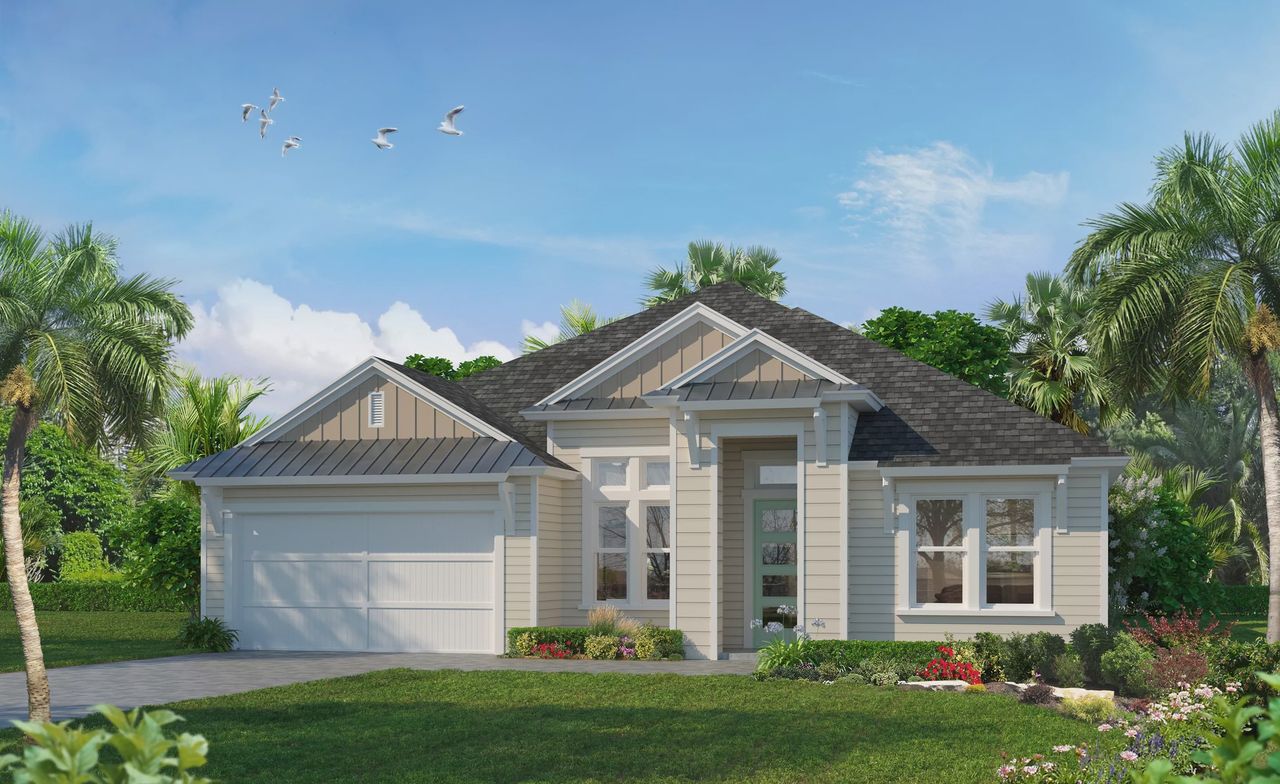 Representative exterior photo of a completed home built from the Costa Mesa by ICI Homes in Middlebourne, St. Johns, FL (Image 2).