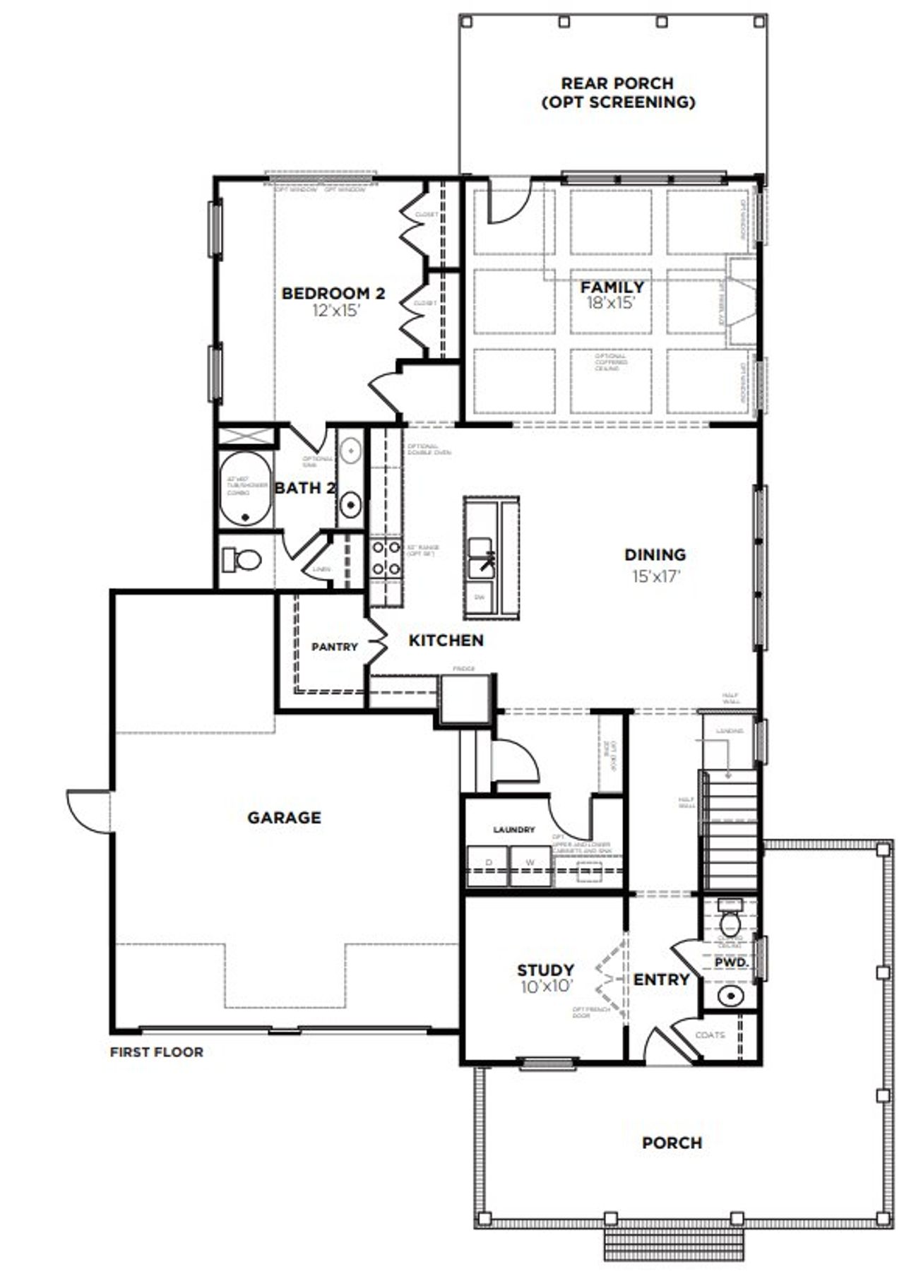 2D floor plan layout for the Wando N by Saussy Burbank in Nexton - Midtown, Summerville, SC (Image 2). 2D floor plan layout for the Wando N by Saussy Burbank in Nexton - Midtown, Summerville, SC (Image 2).