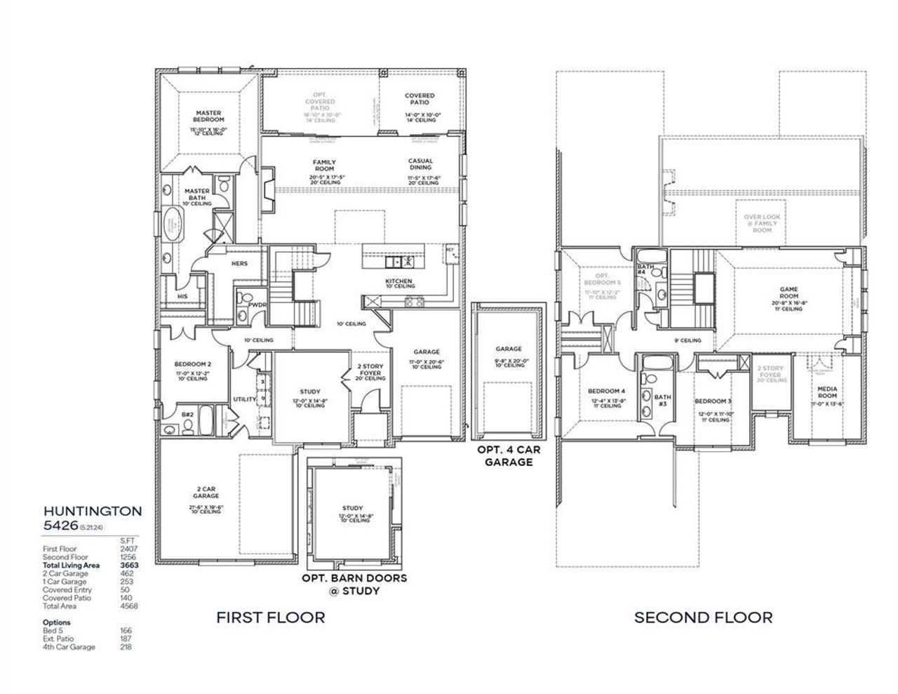 2D floor plan layout of this home in Custer Ridge Estates, Allen, TX (Image 2).