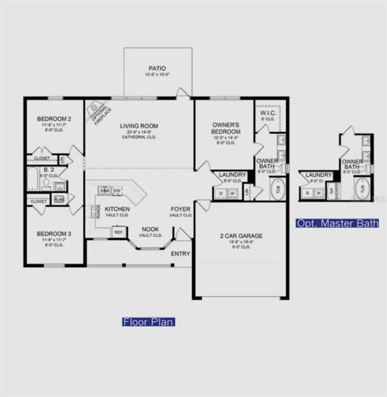 2D floor plan layout of this home in , North Port, FL (Image 2).