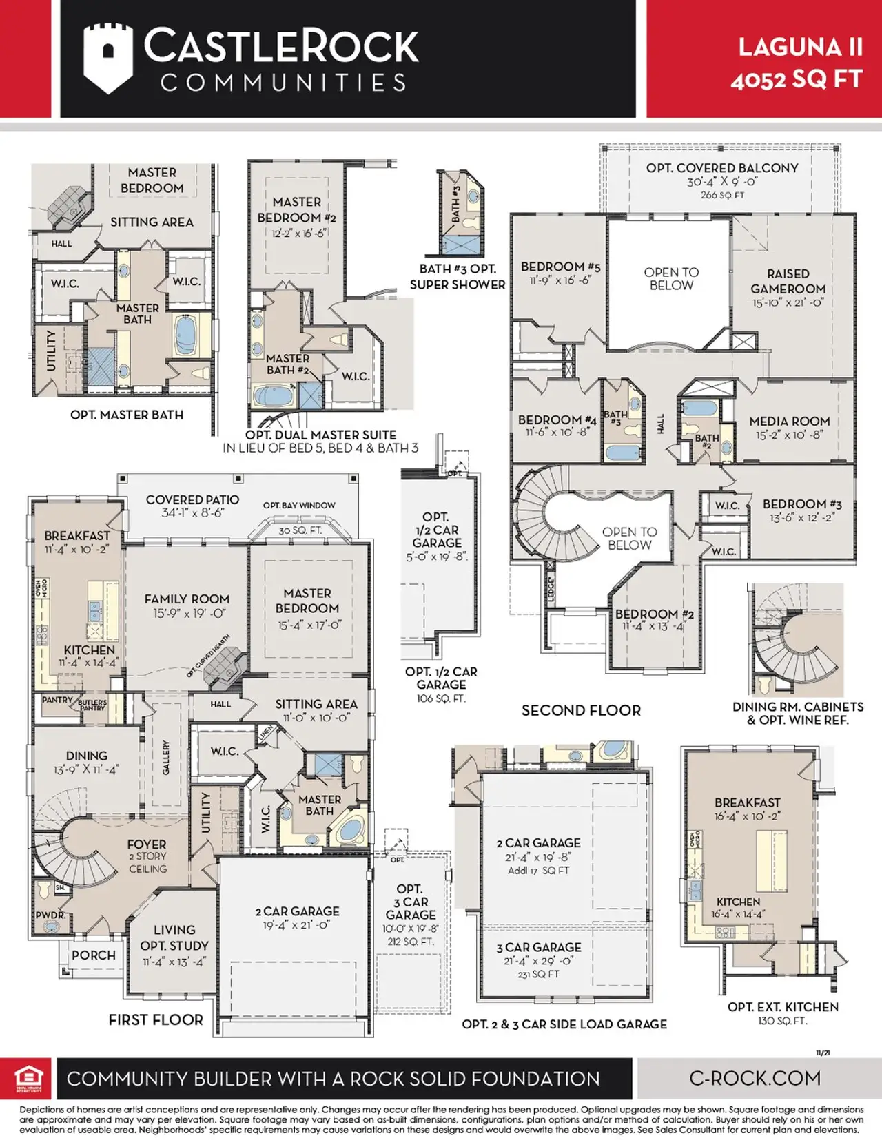 2D floor plan layout for the Laguna II by CastleRock Communities in Sunfield, Buda, TX (Image 2). 2D floor plan layout for the Laguna II by CastleRock Communities in Sunfield, Buda, TX (Image 2).